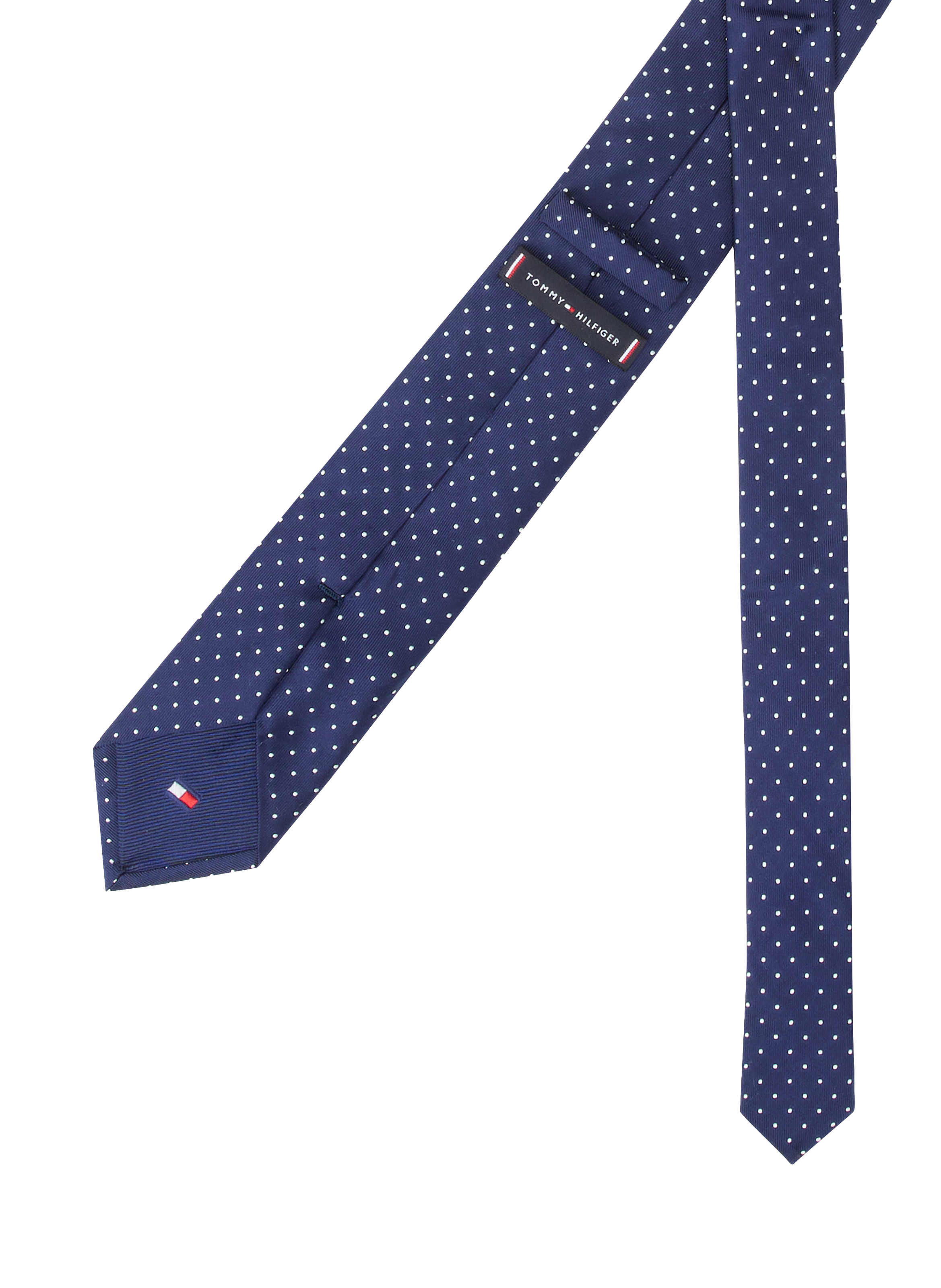 Cravate en soie  TOMMY HILFIGER Bleu