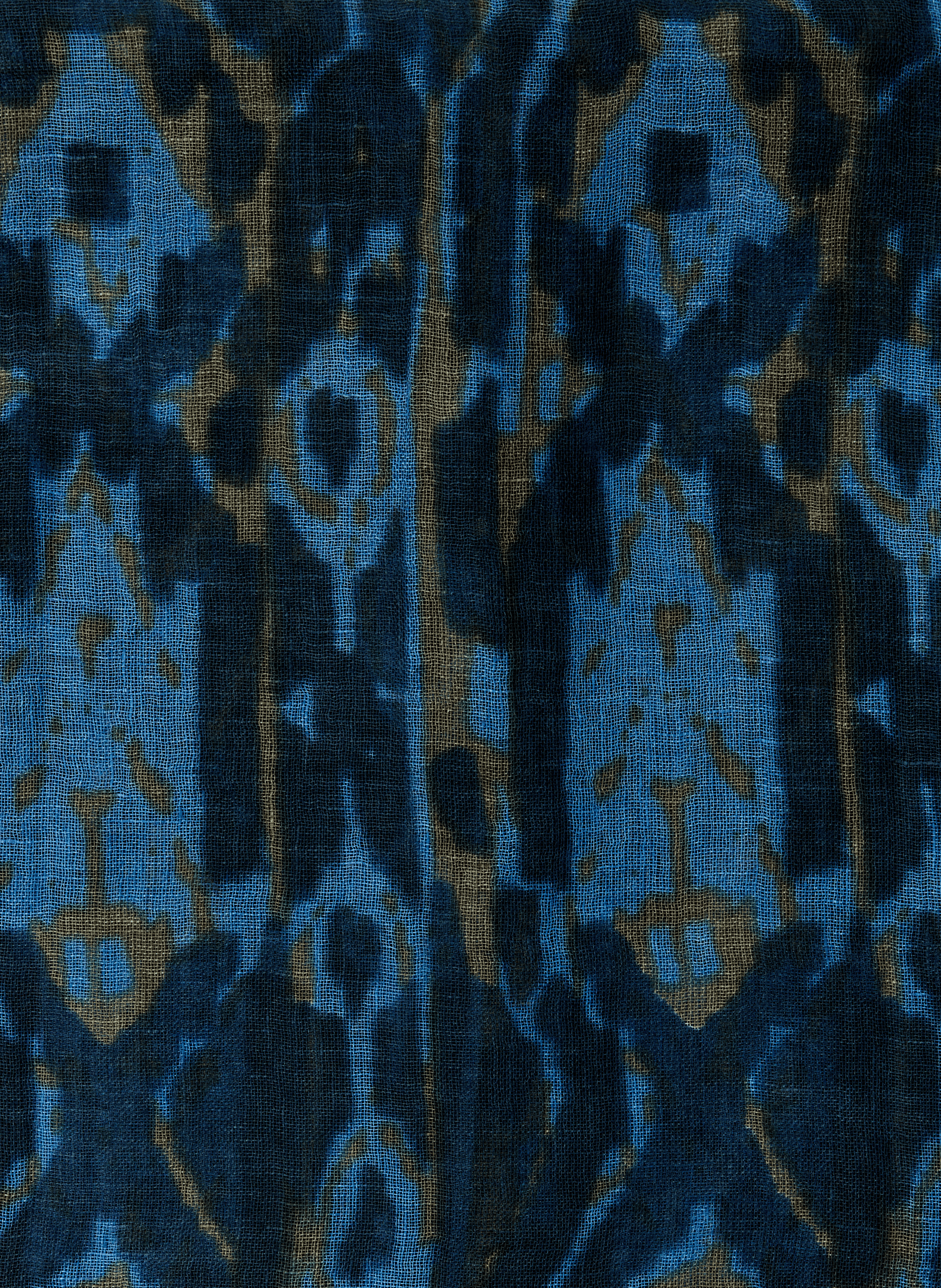 Foulard en lin à motif SAISON 1865 Bleu