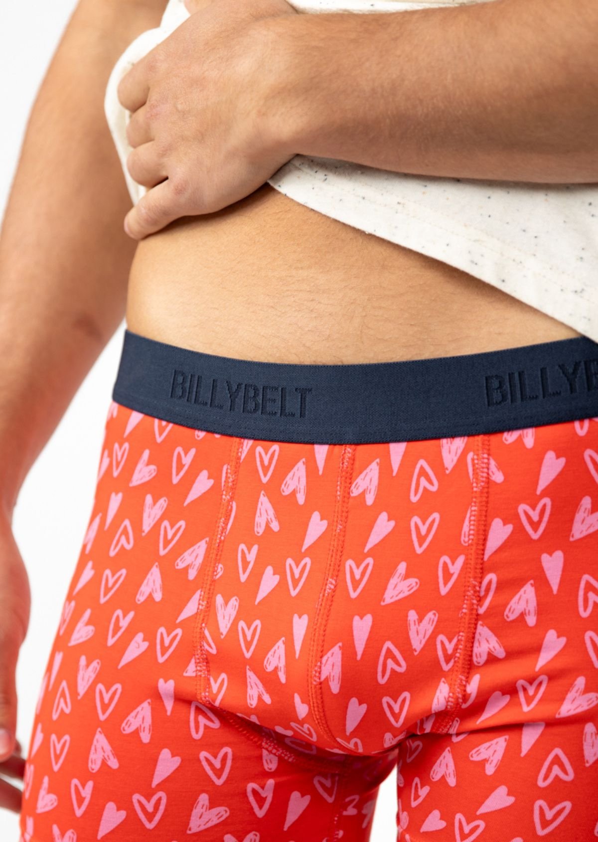 Boxer en coton biologique BILLYBELT Rouge