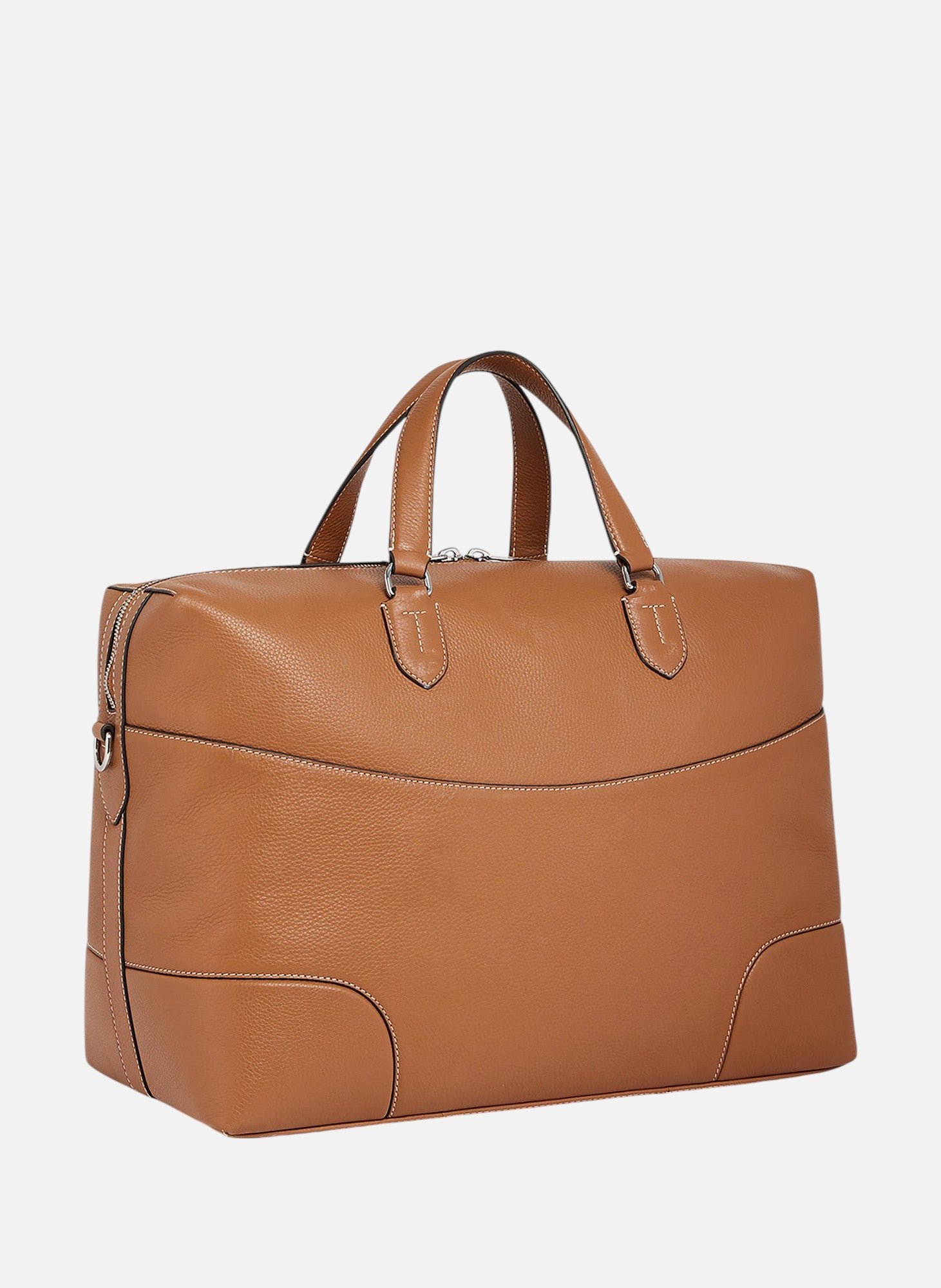 Sac de voyage 24h romy en cuir grainé LE TANNEUR Marron