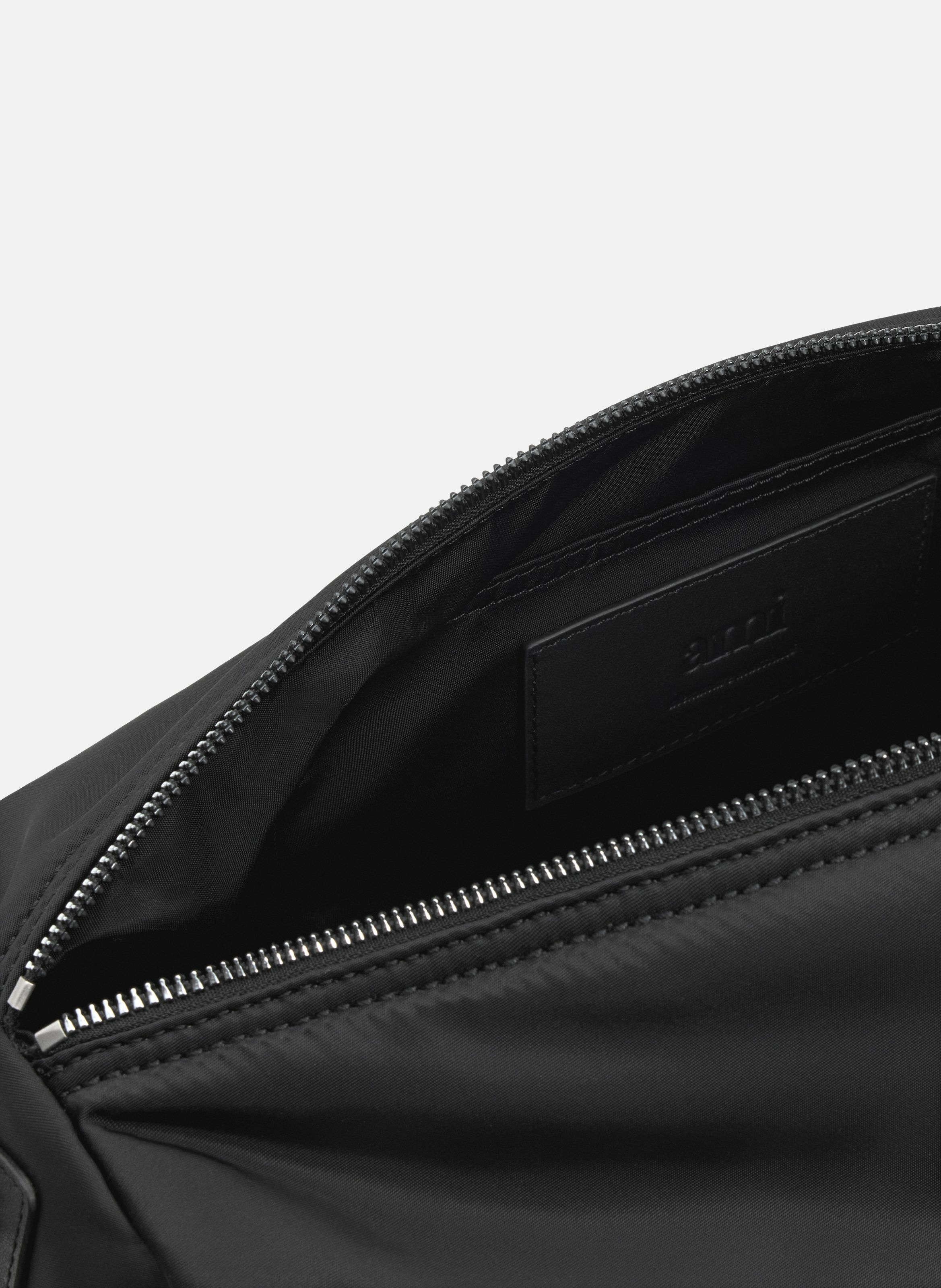 Sac marcel grand en toile de nylon unisexe AMI PARIS Noir