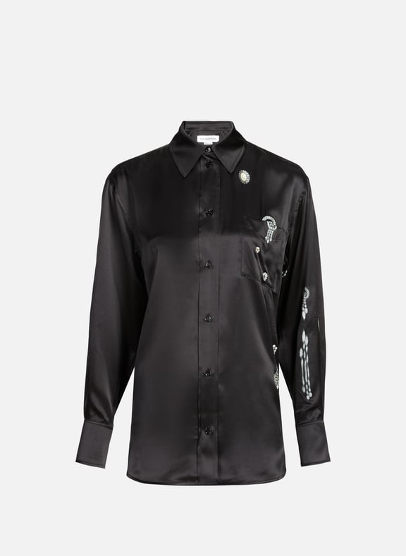 Floral print silk shirt Black by VICTORIA BECKHAM VICTORIA BECKHAM Floral print silk shirt Black
