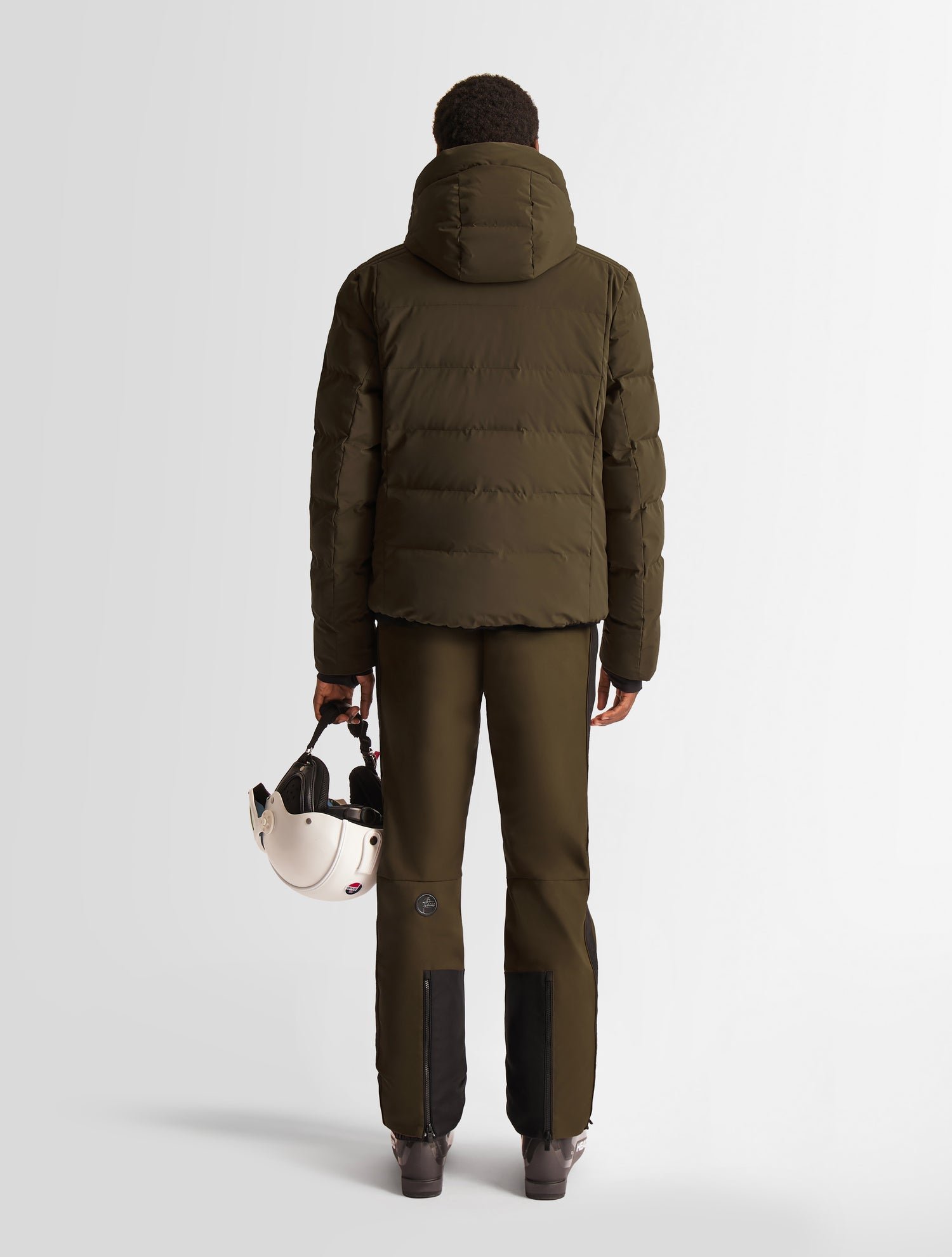 Blouson de ski constant col montant coupe oversize FUSALP Marron