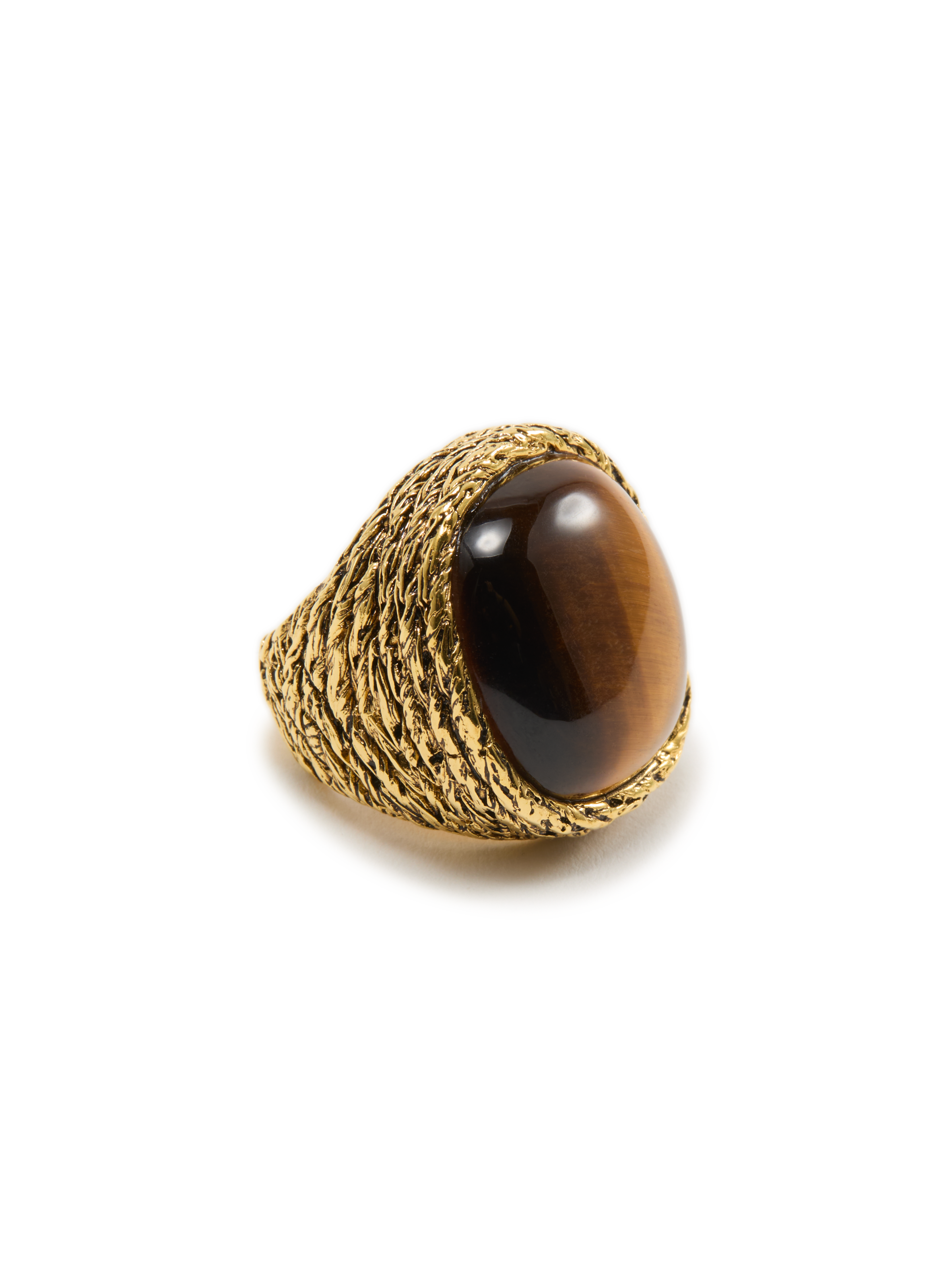 Bague Miki oeil de tigre AURELIE BIDERMANN Marron
