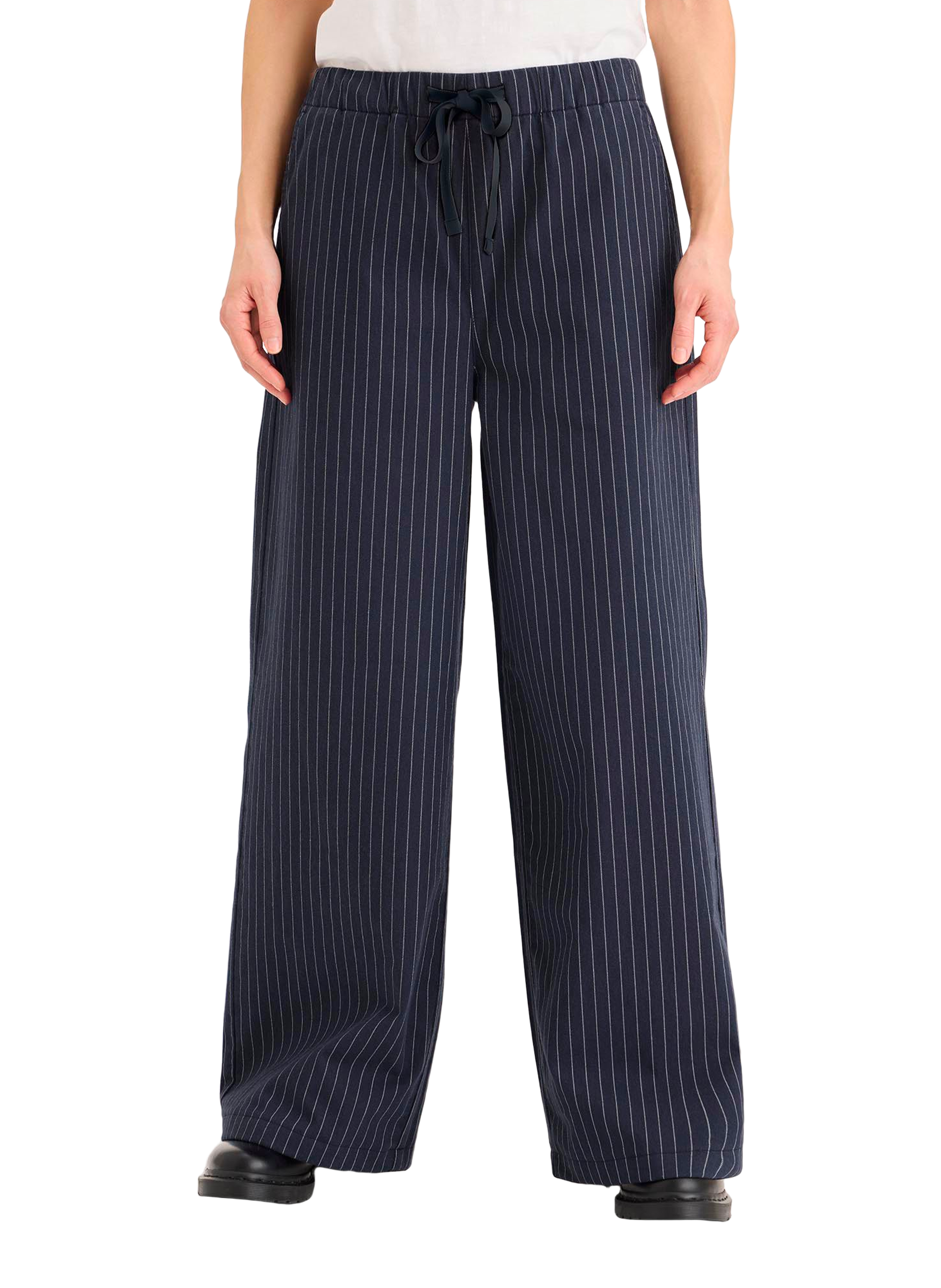 DOCKERS Pantalon large en coton Bleu