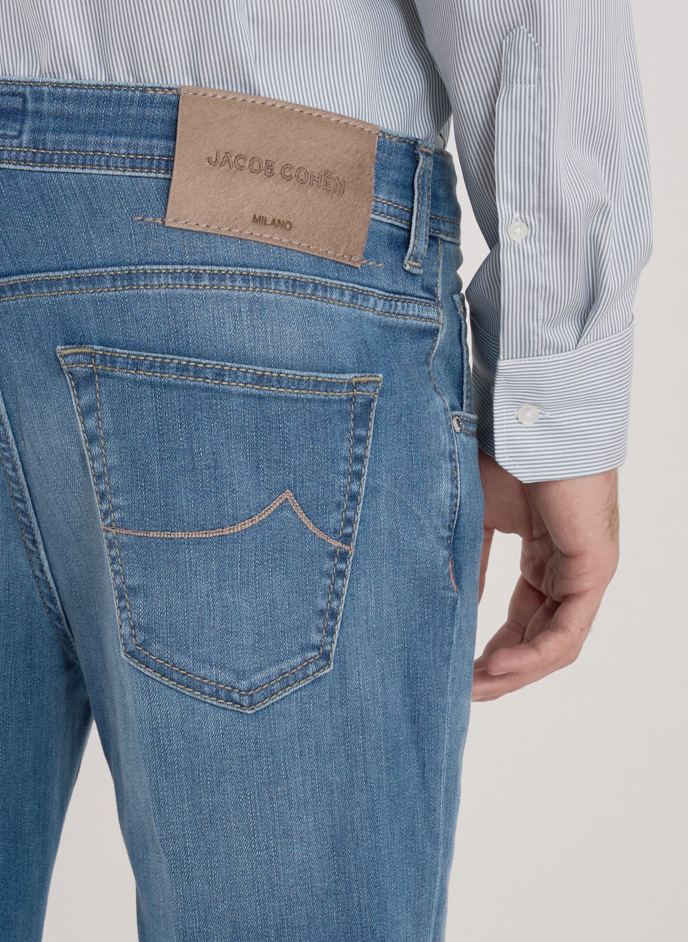 Cotton-blend slim-fit jeans JACOB COHEN Blue