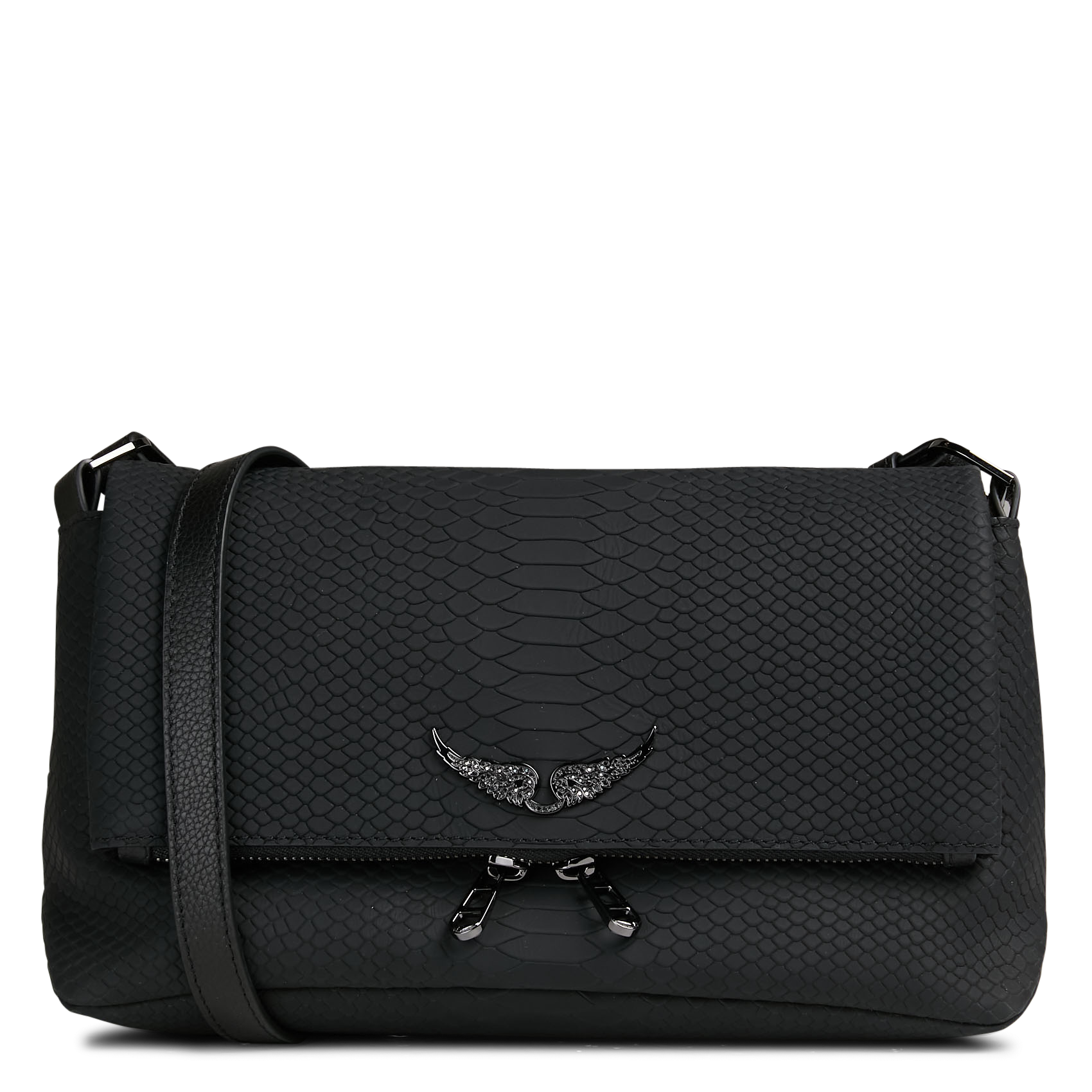 Sac bandoulière en cuir rocky ii ZADIG&VOLTAIRE Noir