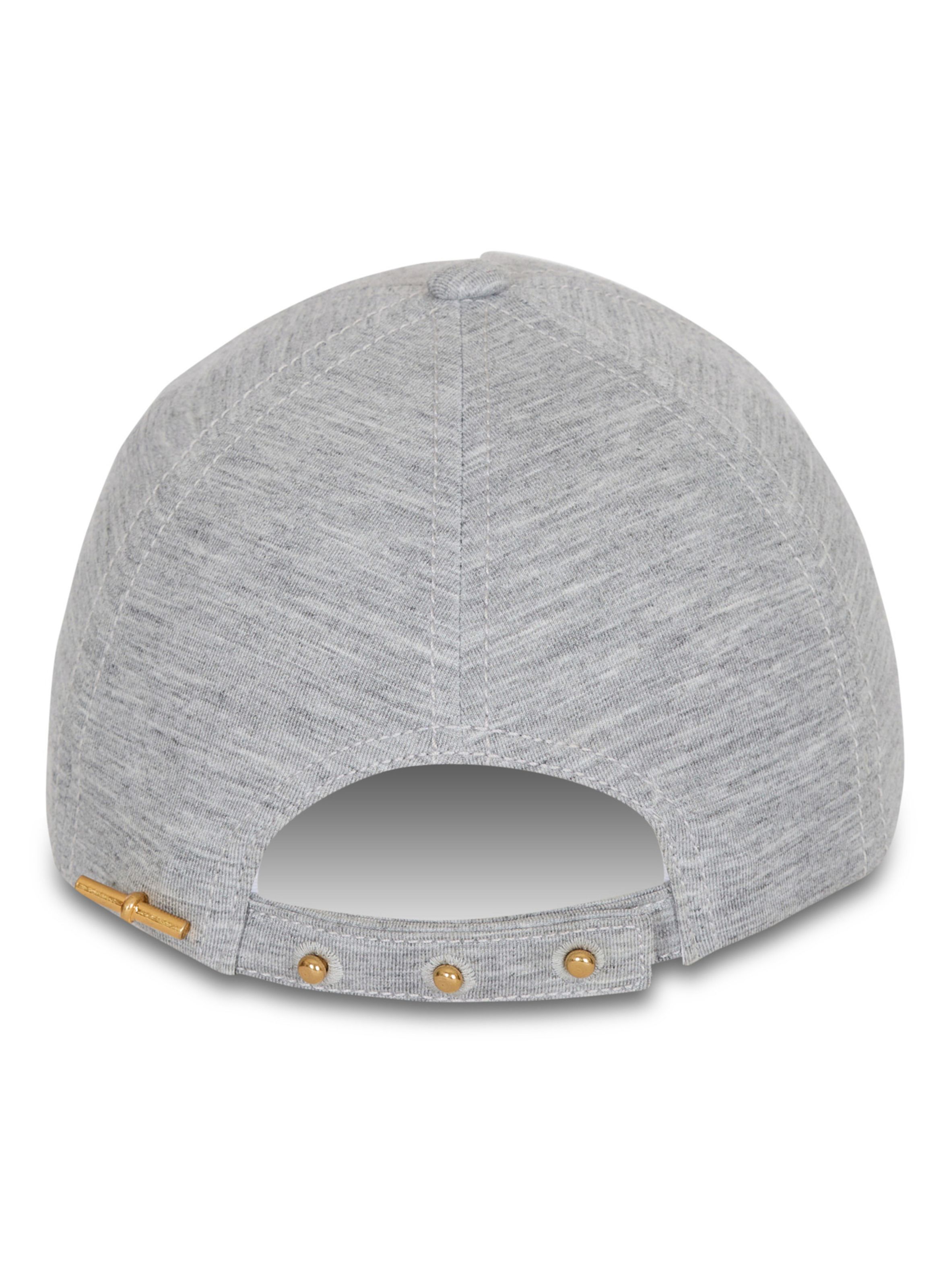Casquette en jersey brodée BALMAIN Gris