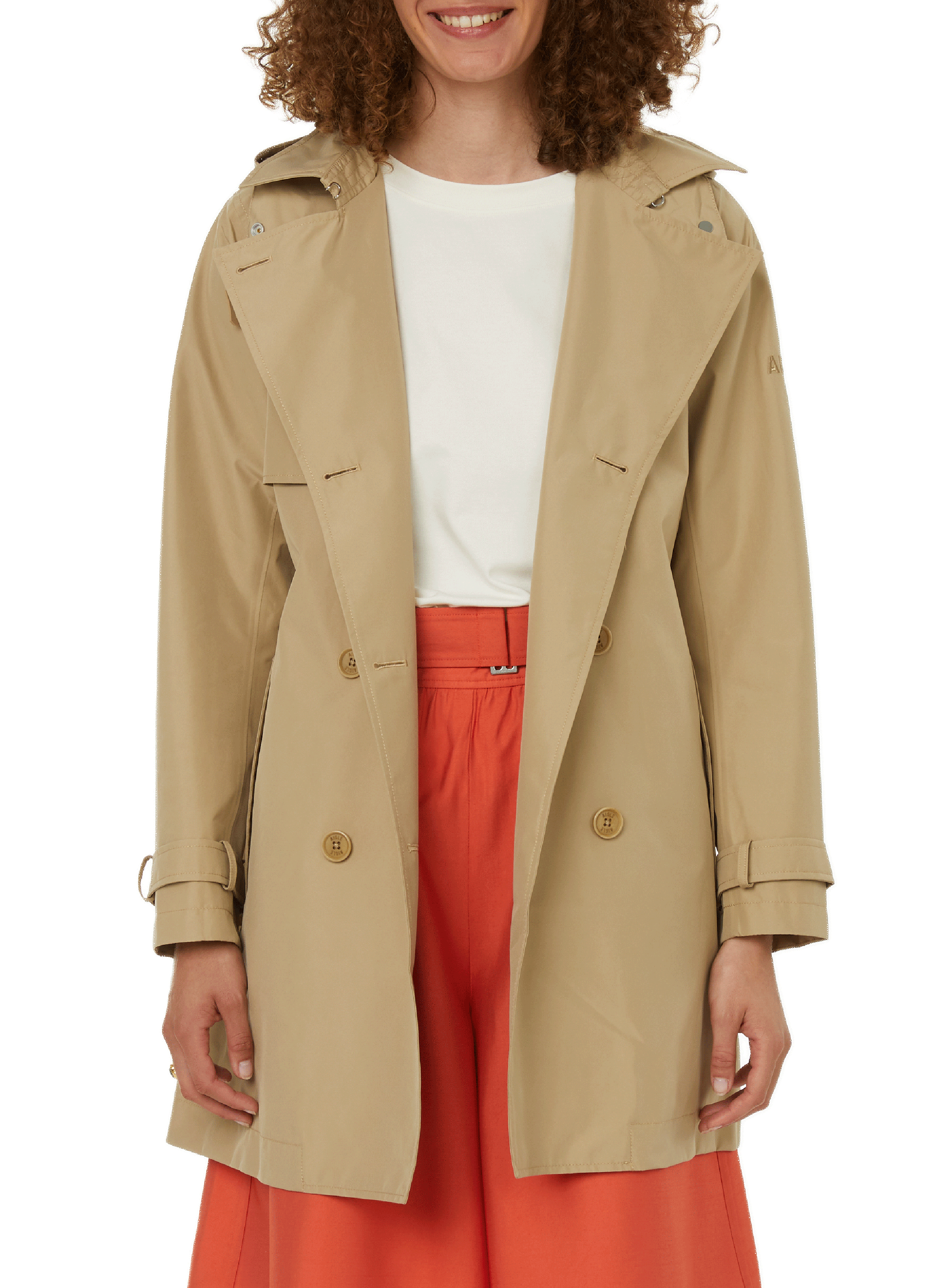 AIGLE Iconic short trench coat Beige