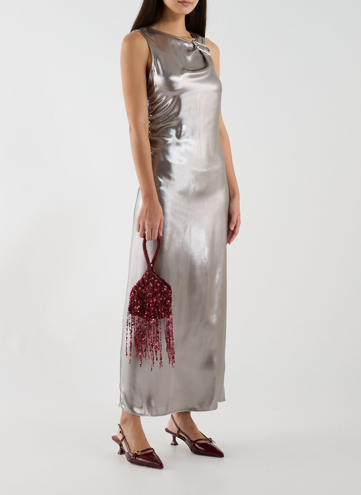 Sequin handbag TOPSHOP Red