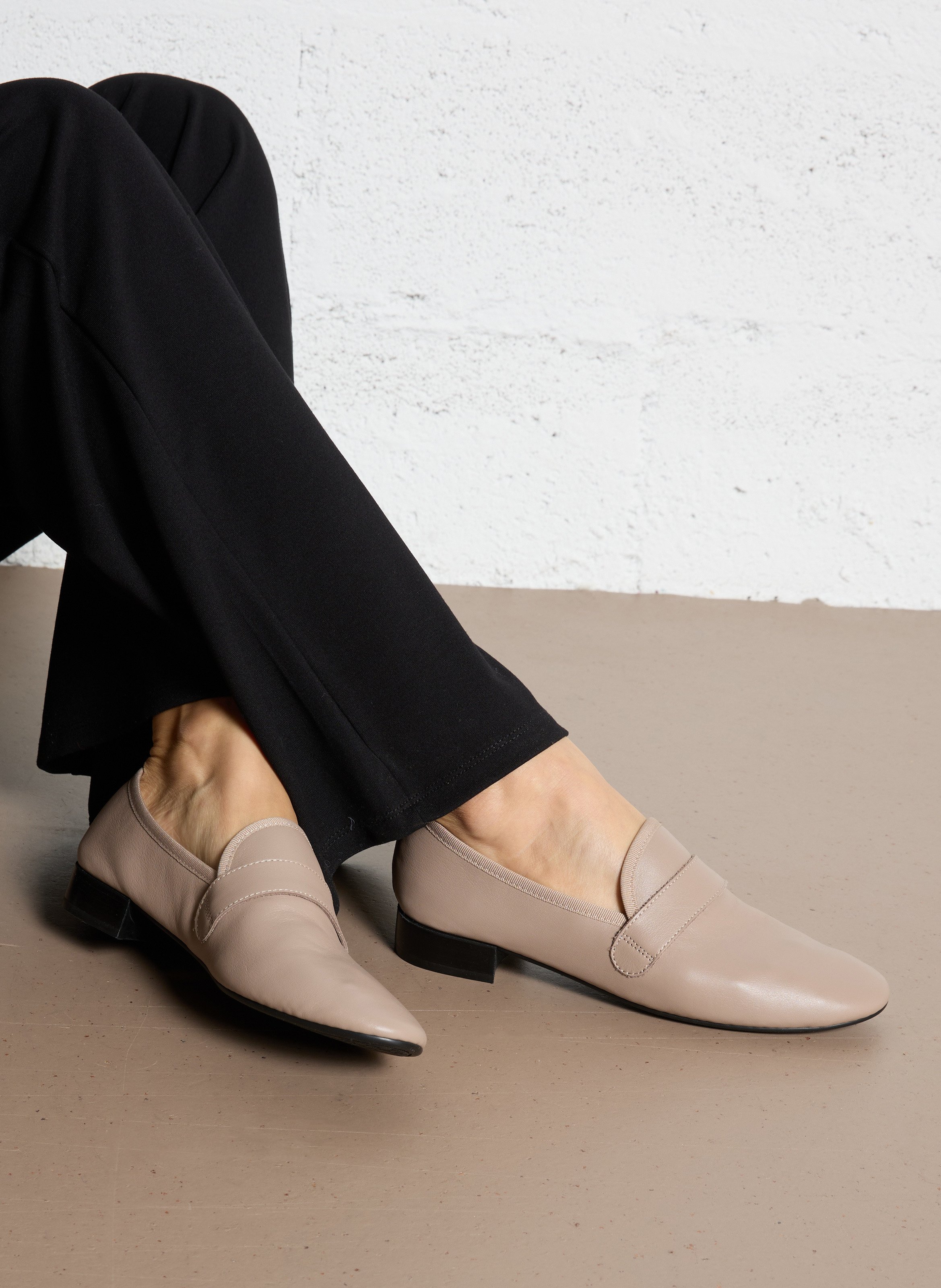 Ballerines en cuir michael REPETTO Beige