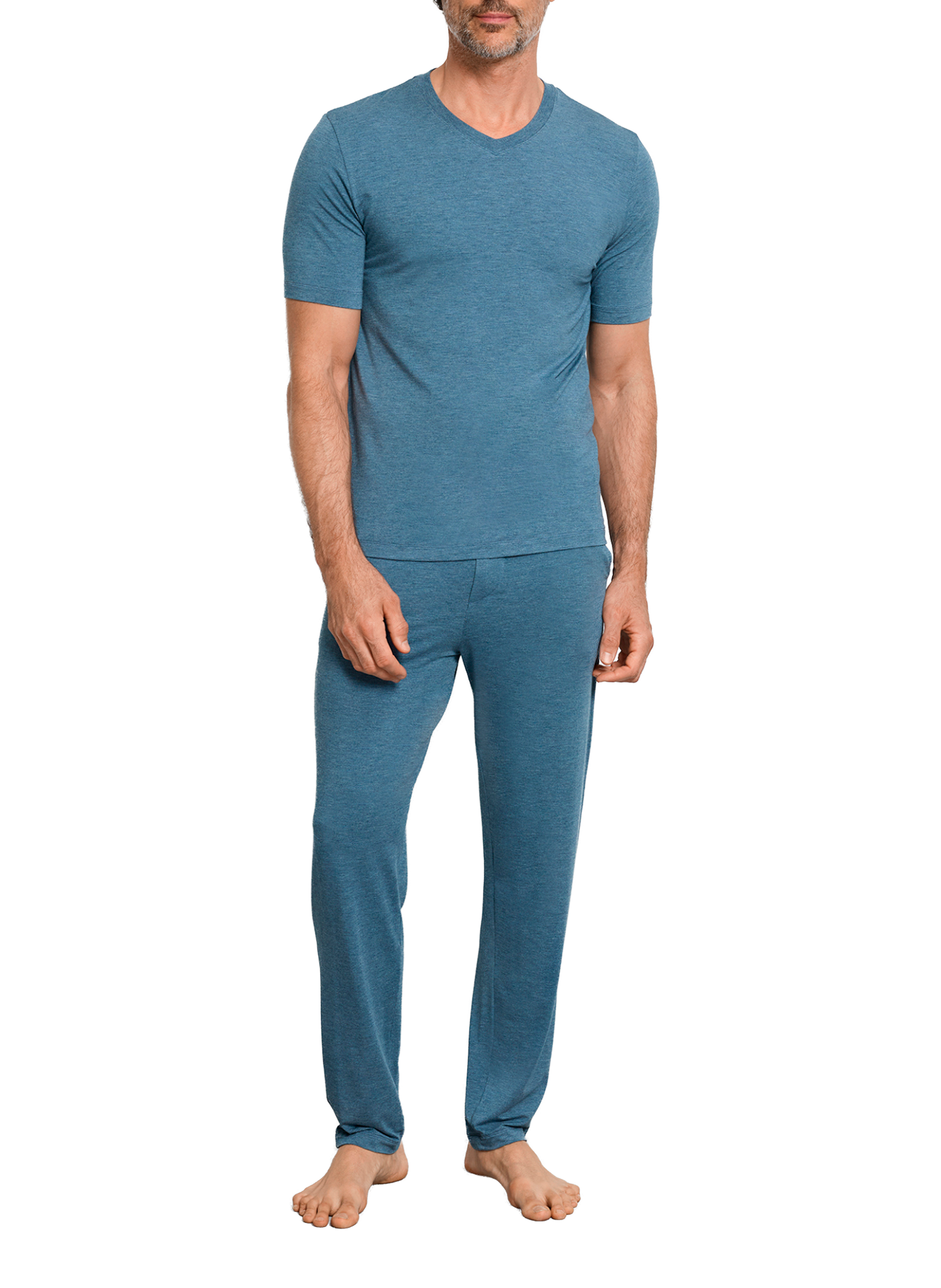 Pantalon droit de pyjama HANRO Bleu