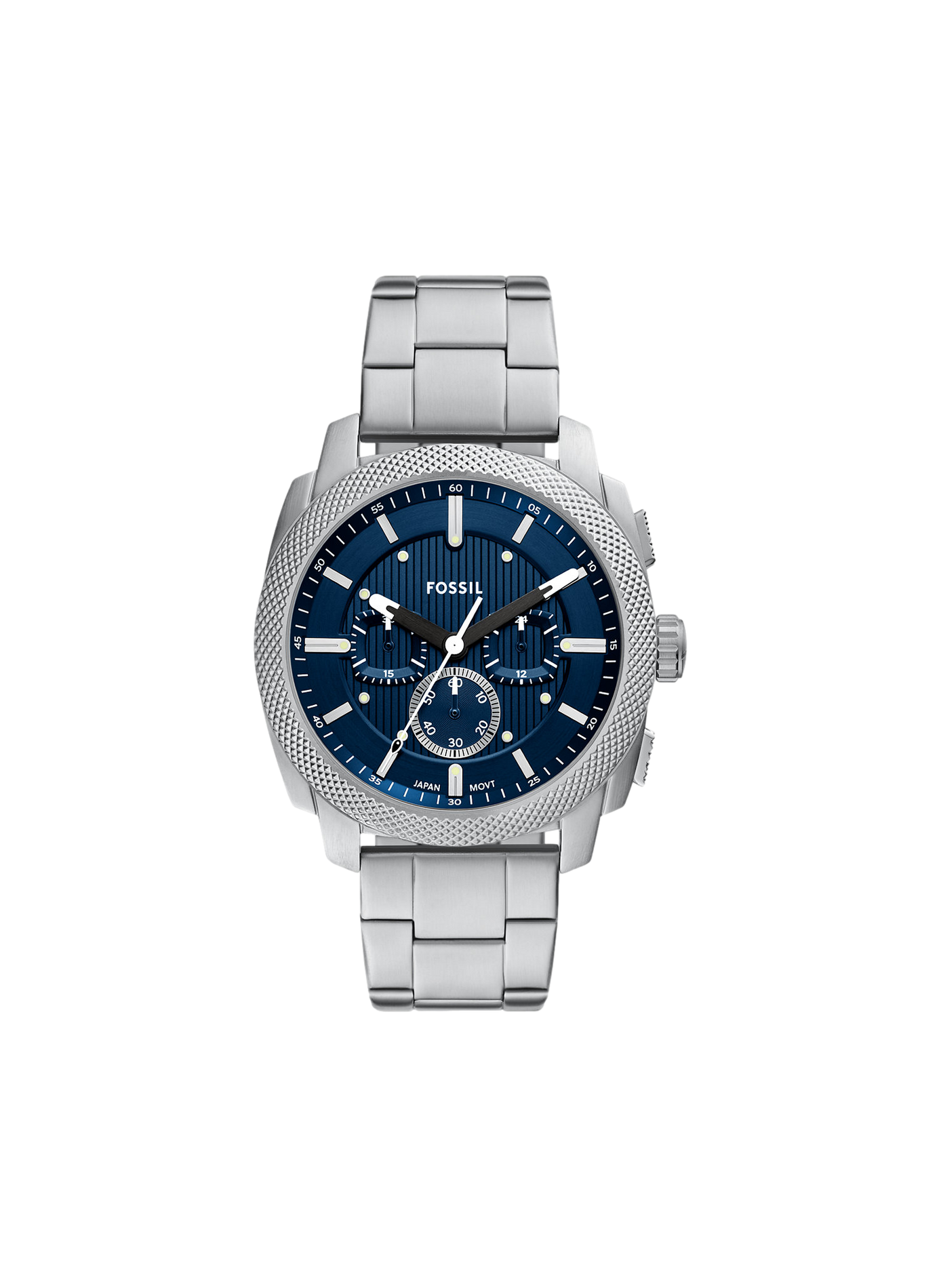 Montre Machine en acier FOSSIL Bleu