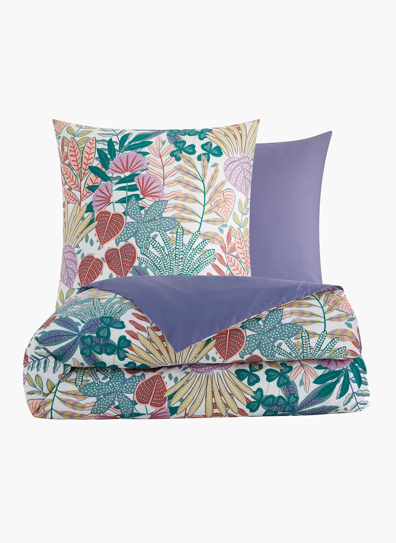 Pack housse de couette + taie(s) d'oreiller hippie ANNE DE SOLENE Bleu