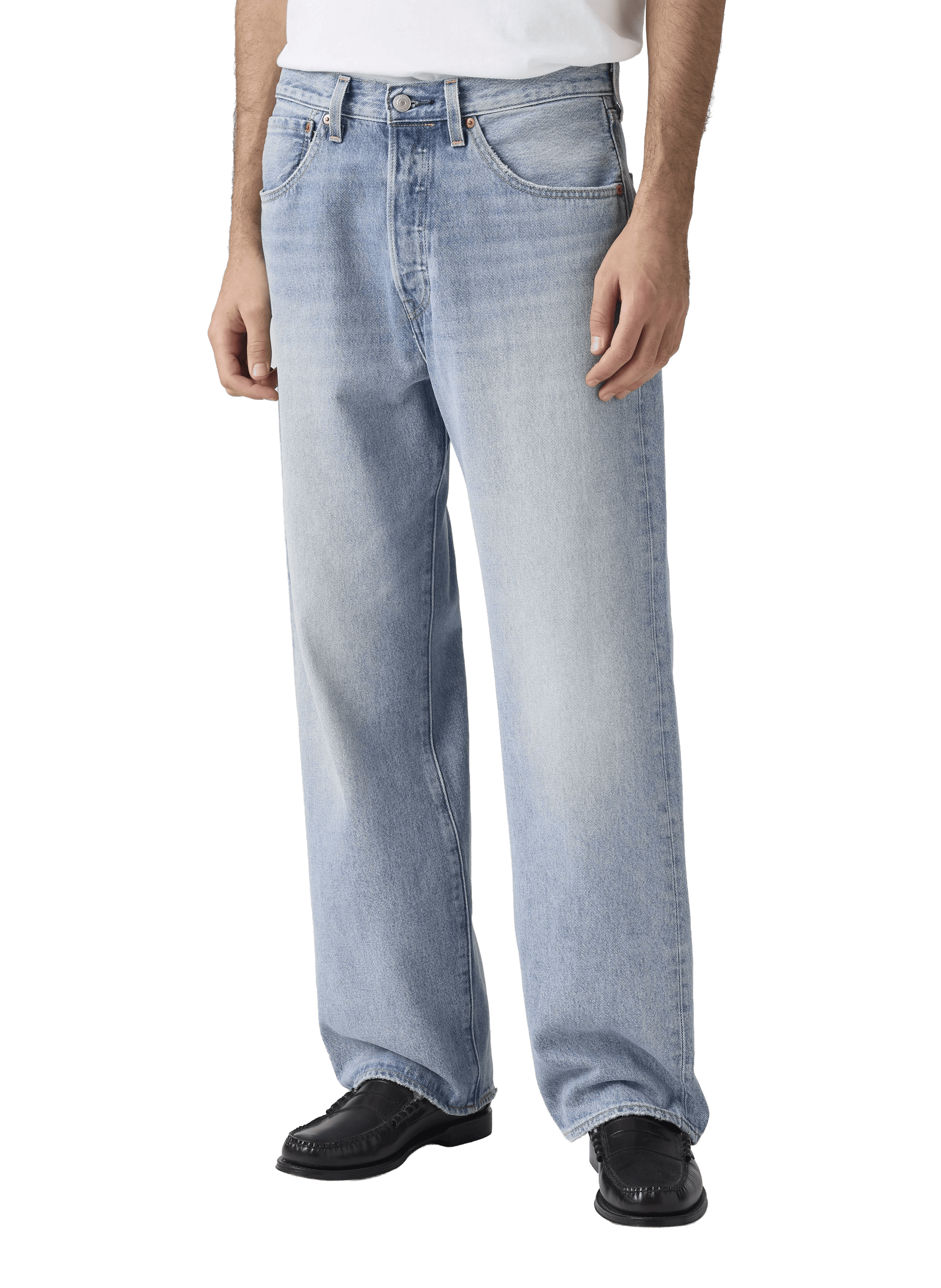 501 Weite Jeans aus Baumwolle LEVI'S Blau