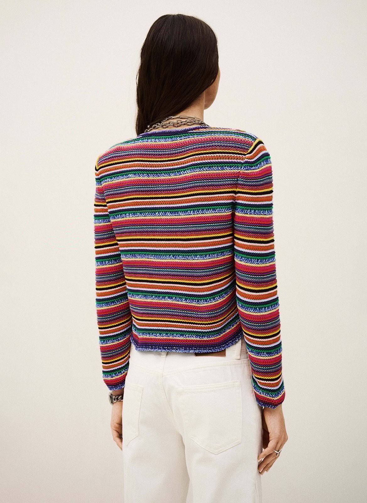 Cardigan col rond en coton fanny BA&SH Multicolore