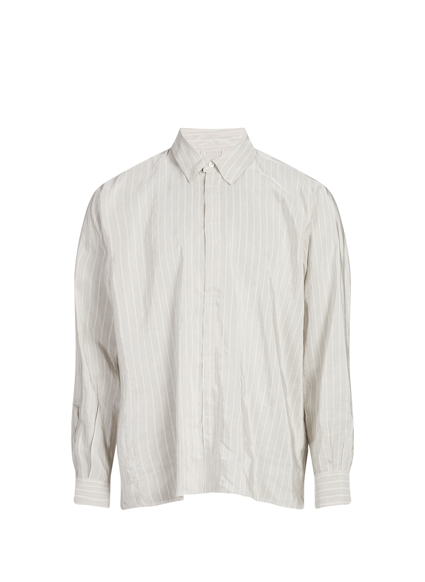 Oversized striped linen blend shirt CAMIEL FORTGENS Grey