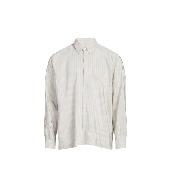 Chemise oversize à rayures en lin mélangé Chemise oversize à rayures en lin mélangé