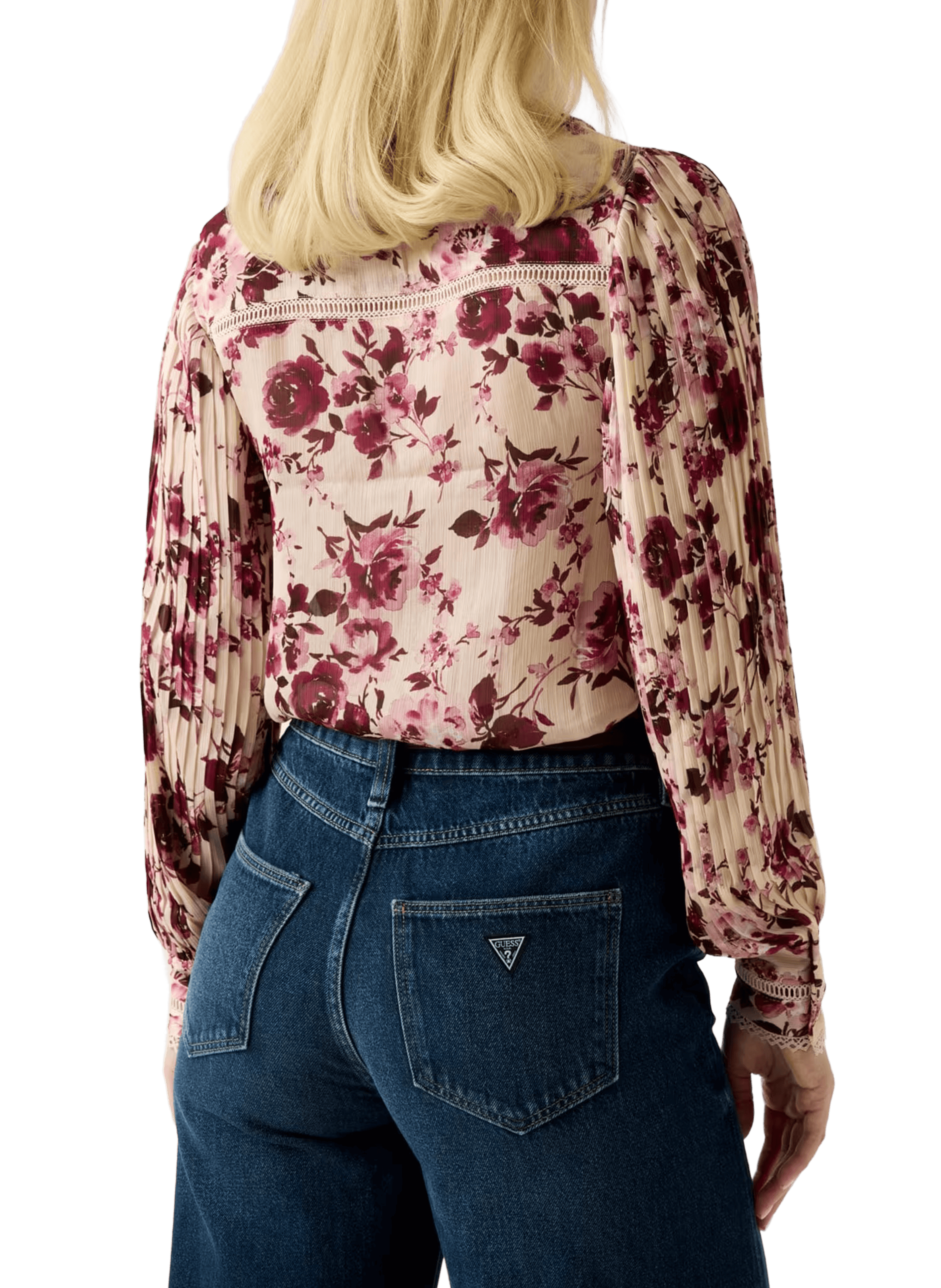 Chemise droite imprimée  GUESS Rose