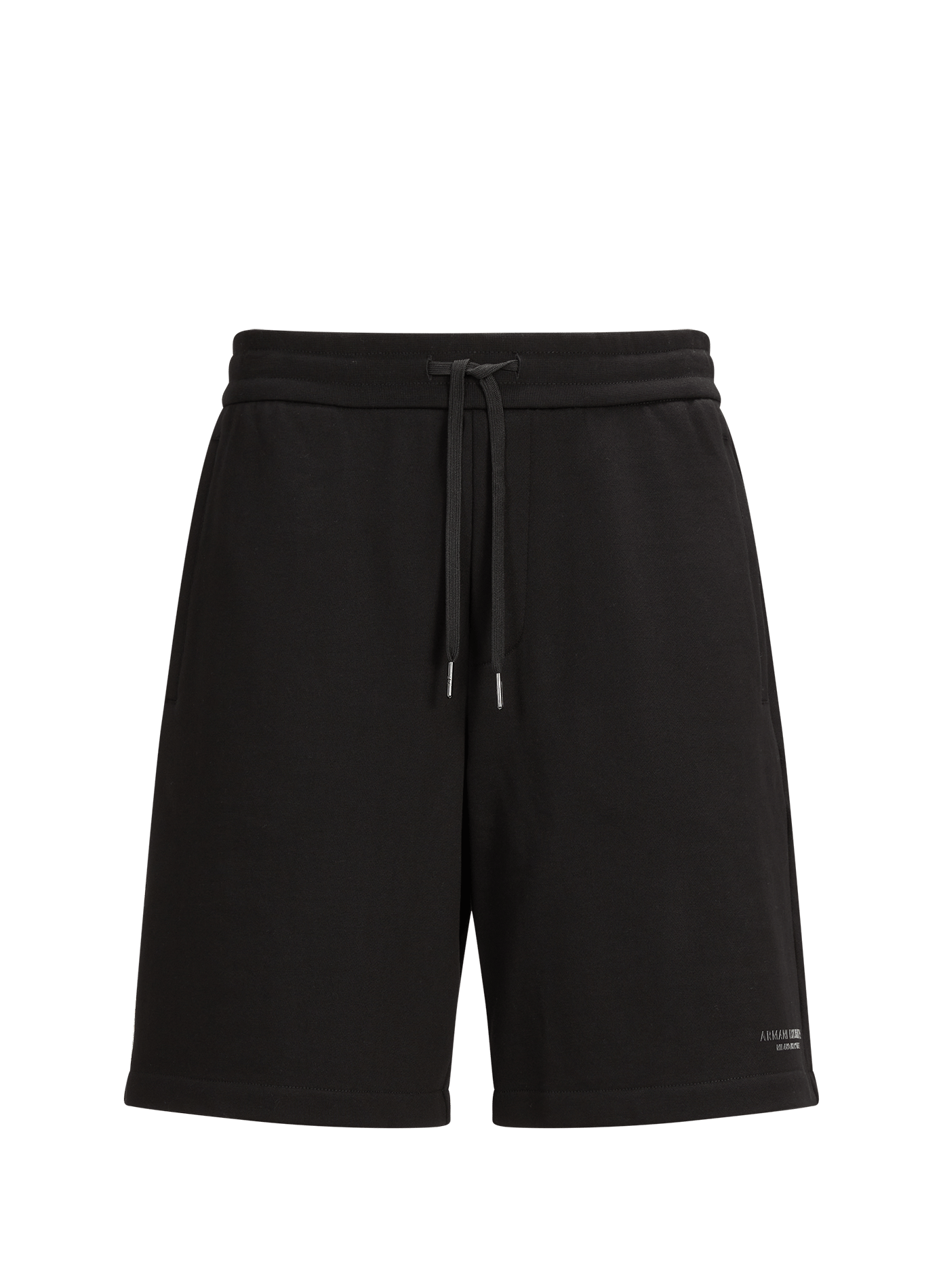 Short uni taille élastique en coton ARMANI EXCHANGE Noir