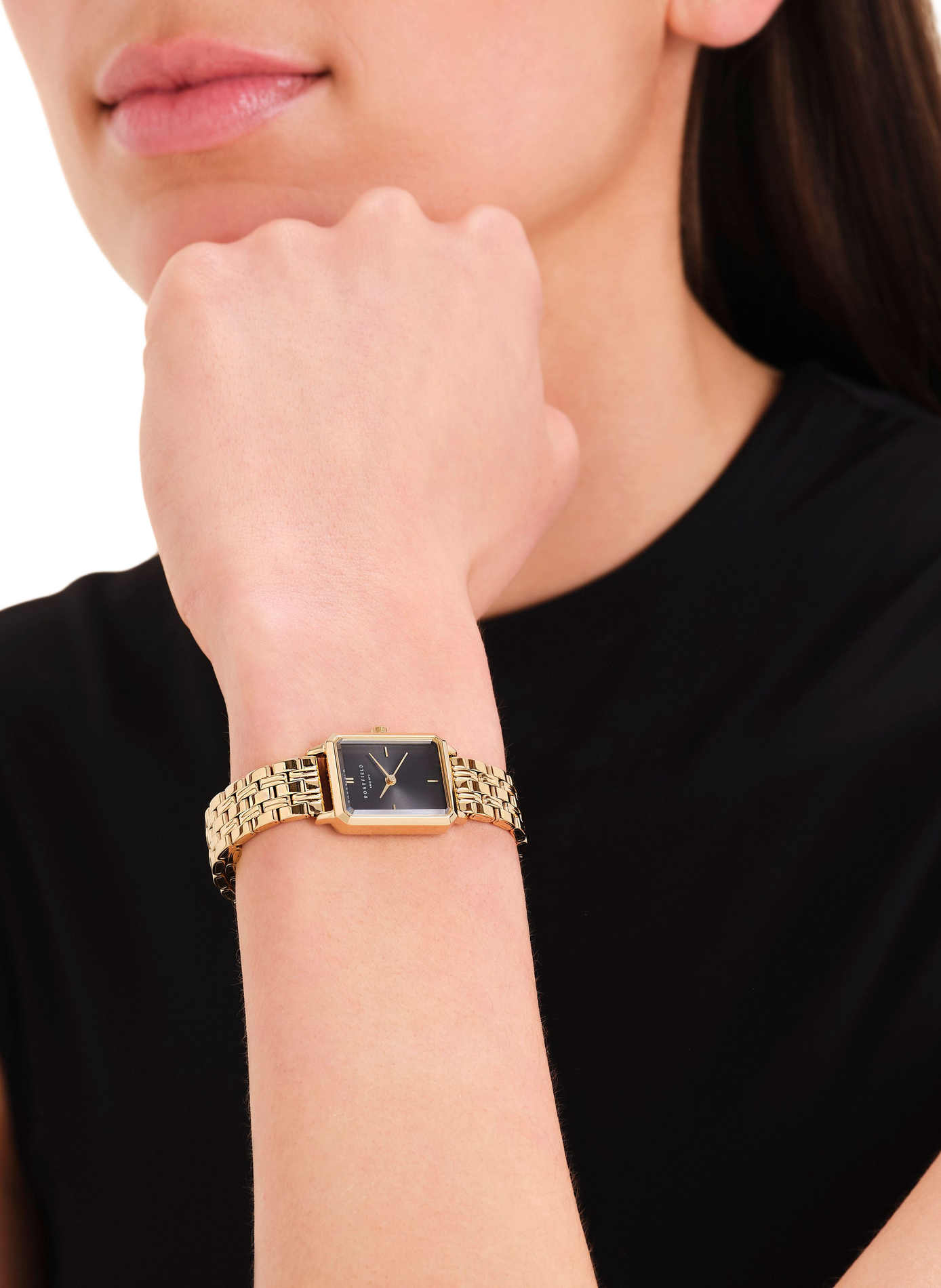 Montre analogique Octagon XS en acier inoxydable ROSEFIELD Noir