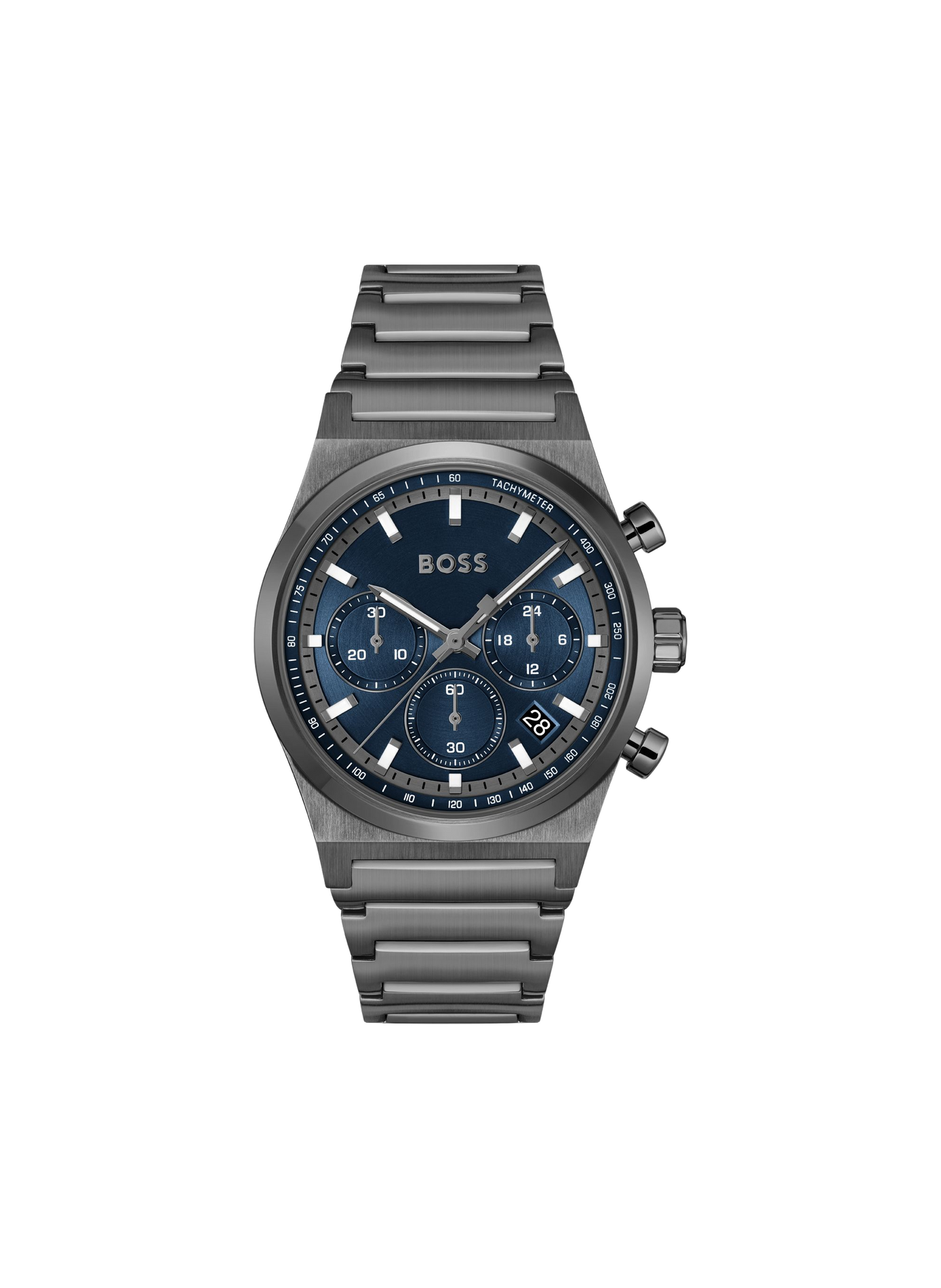 Montre quartz Candor Chrono en acier inoxydable BOSS MONTRES Bleu