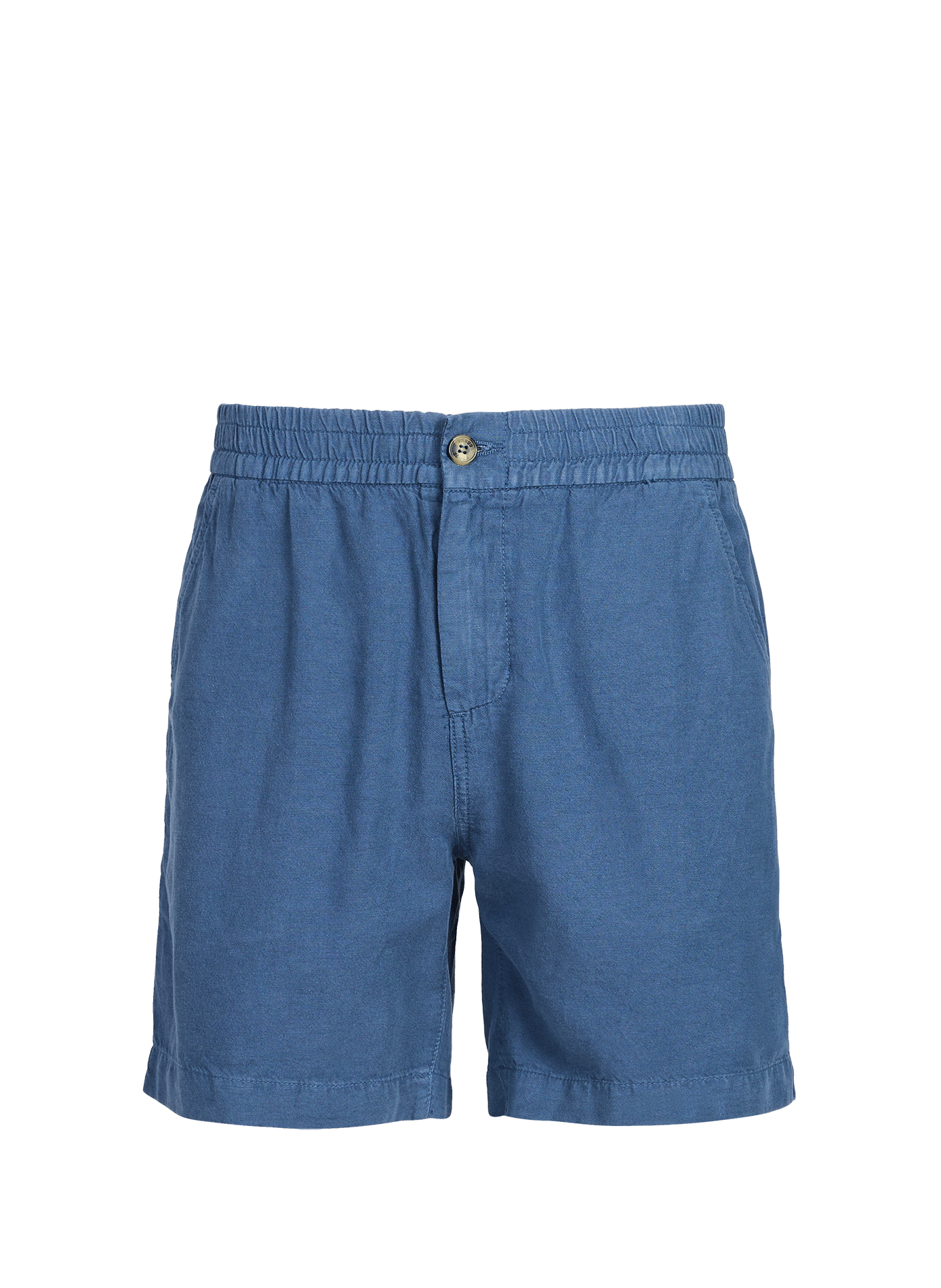 Short Chèvre en coton et lin mélangés FAGUO Bleu