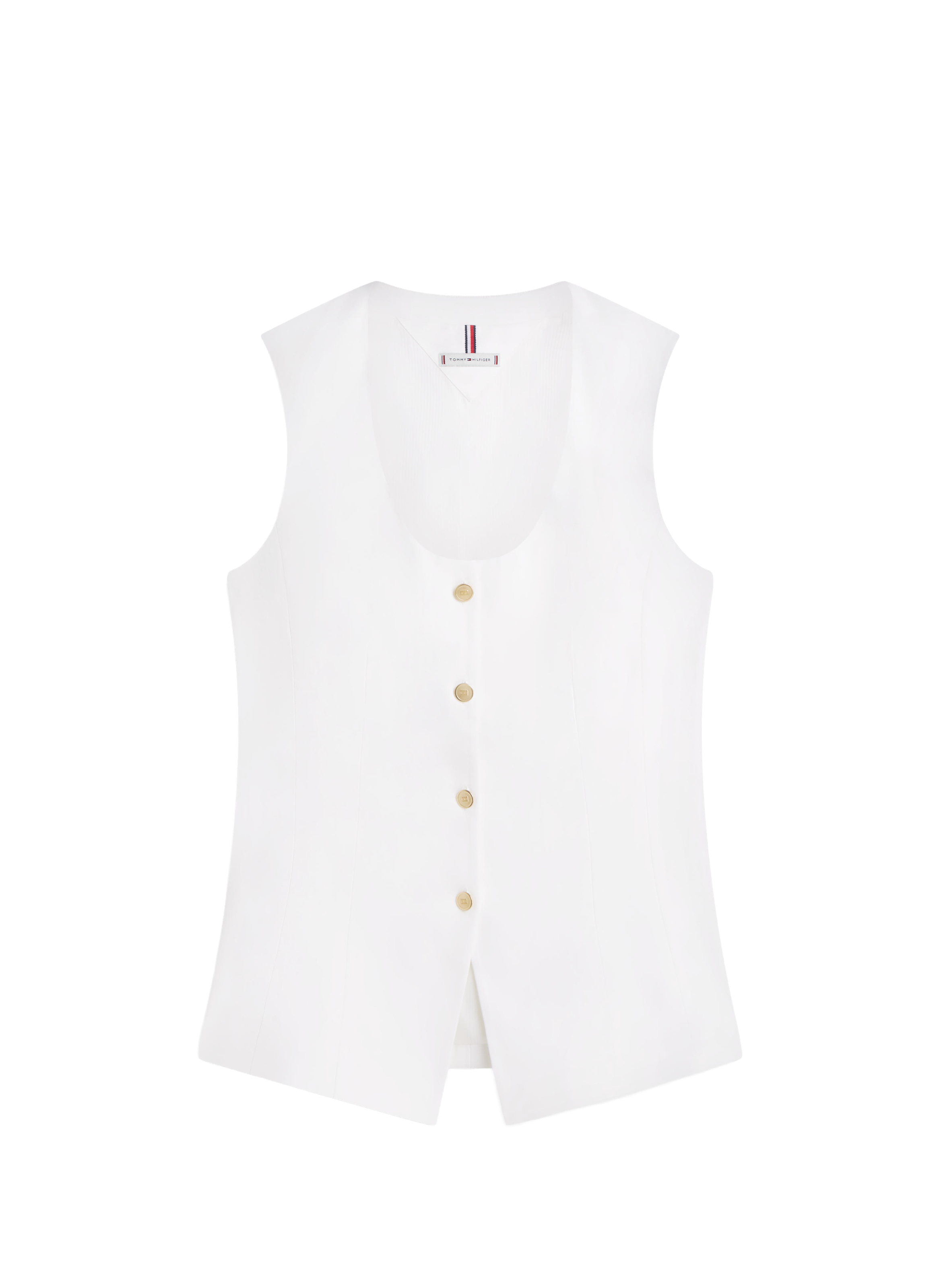 Gilet slim en lin mélangé TOMMY HILFIGER Blanc