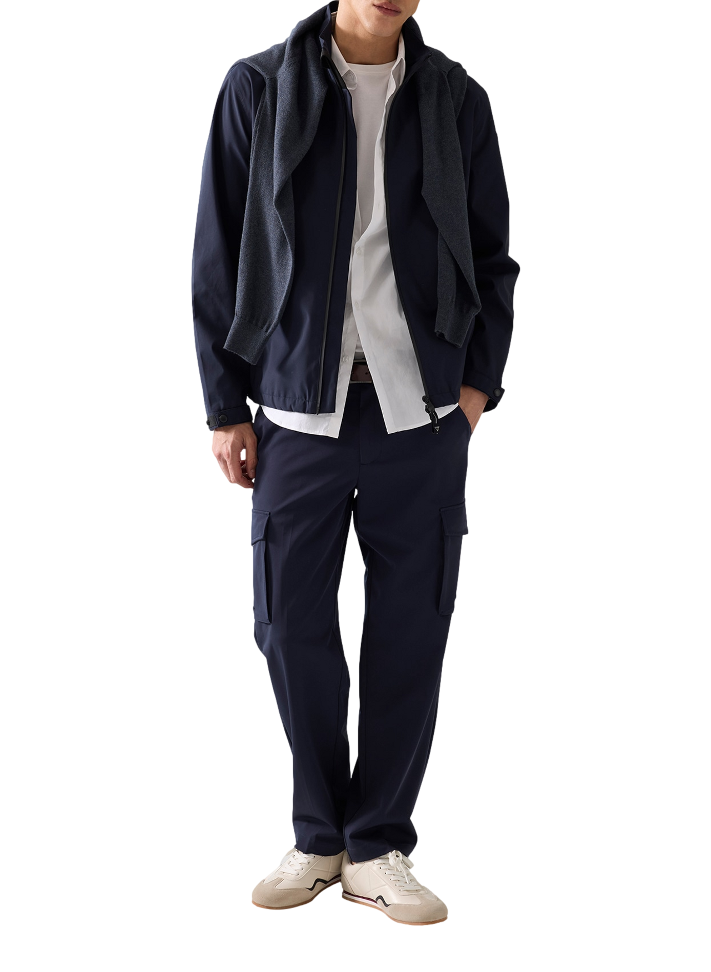 Windbreaker jacket with high collar GUESS Blue