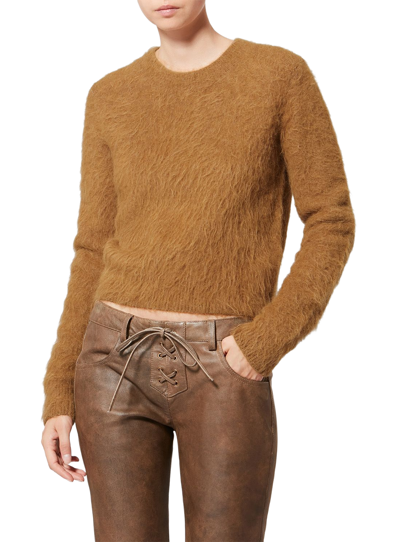 Hermine alpaca and merino wool sweater ISABEL MARANT Brown