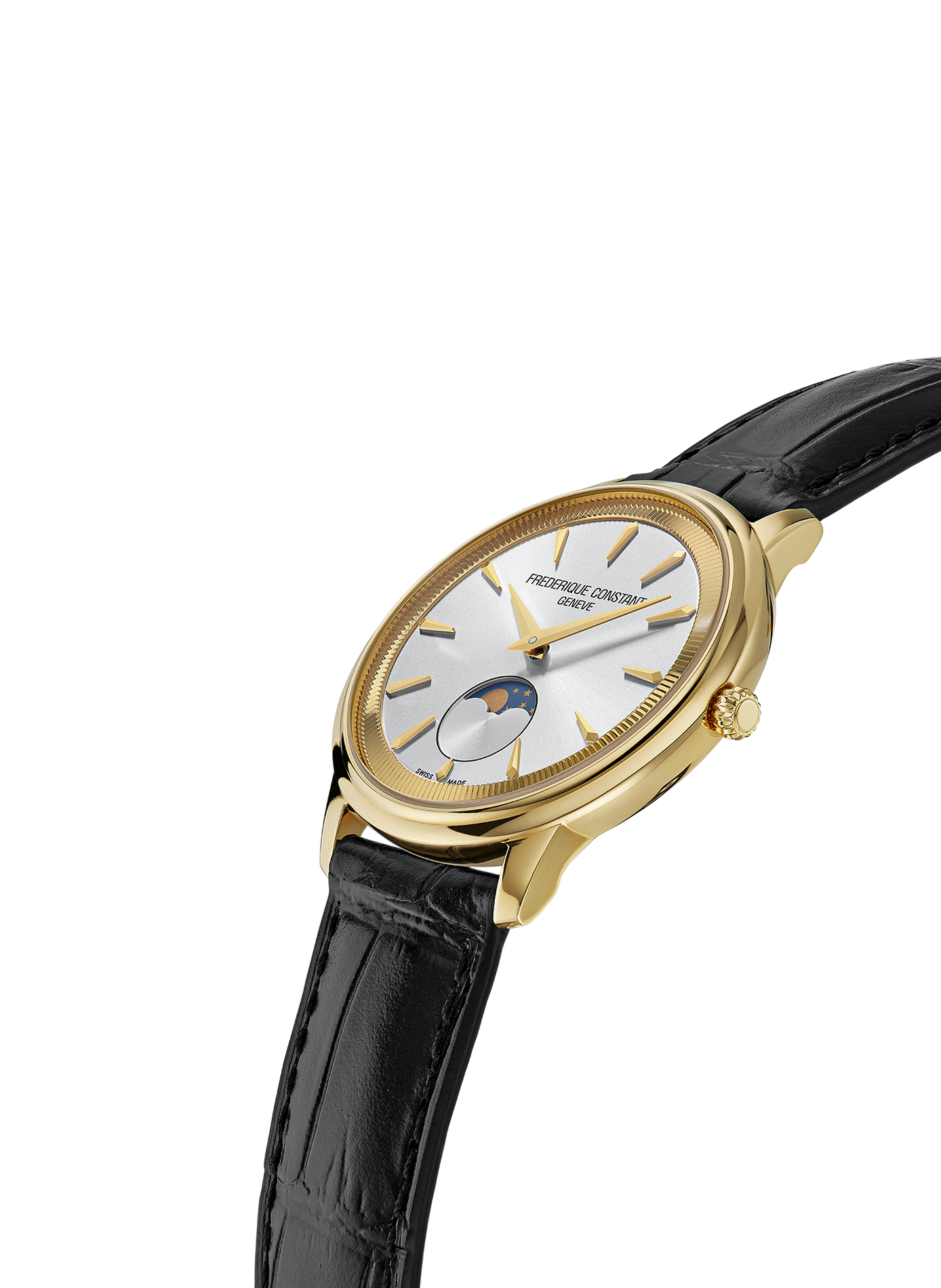 Montre quartz en cuir de veau FREDERIQUE CONSTANT Blanc