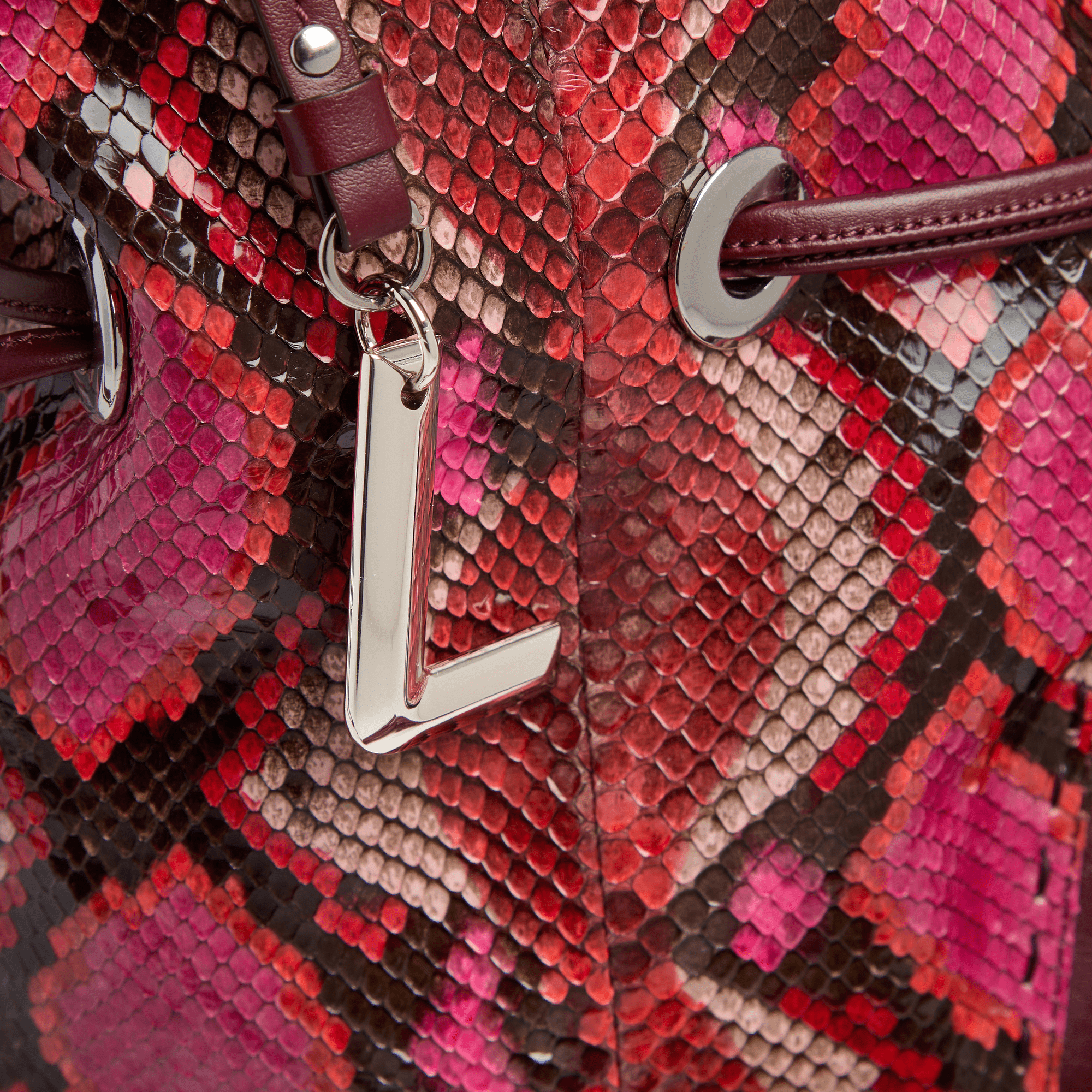 Emmertas Premier Flirt capsule 150 jaar in python en runderleer LANCEL Rood