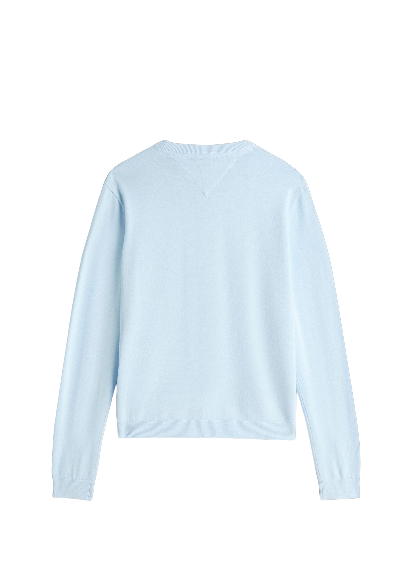 Gerader Baumwollpullover mit Logo TOMMY HILFIGER Blau