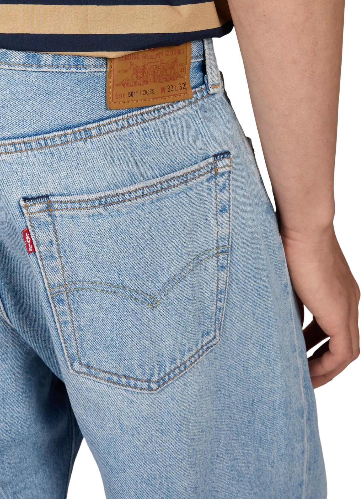 Wijde katoenen 501 jeans LEVI'S Blauw
