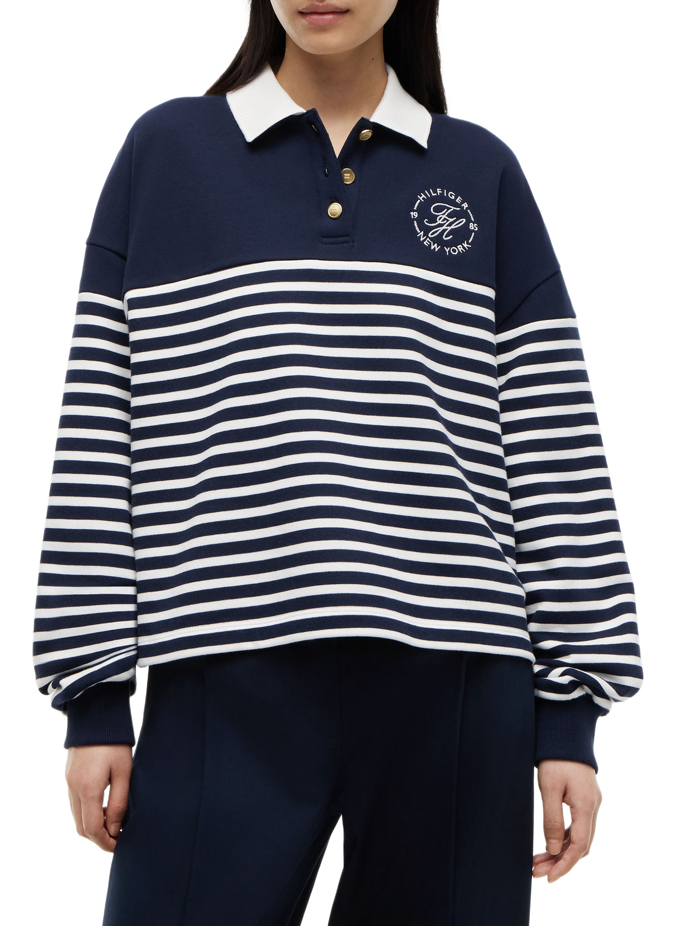 Cotton polo neck sweatshirt TOMMY HILFIGER Multicolour