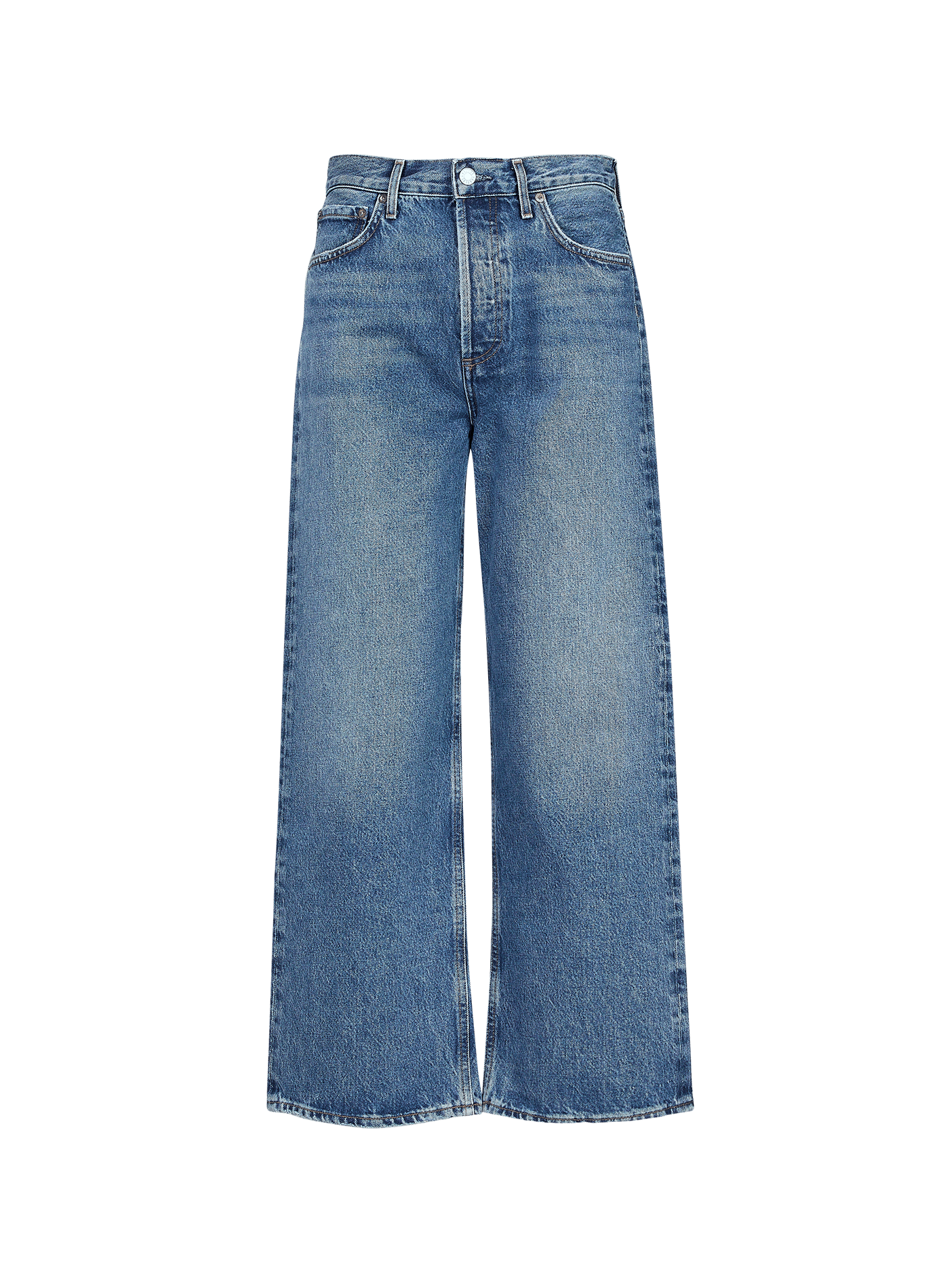 Jeans large Ren en coton AGOLDE Bleu