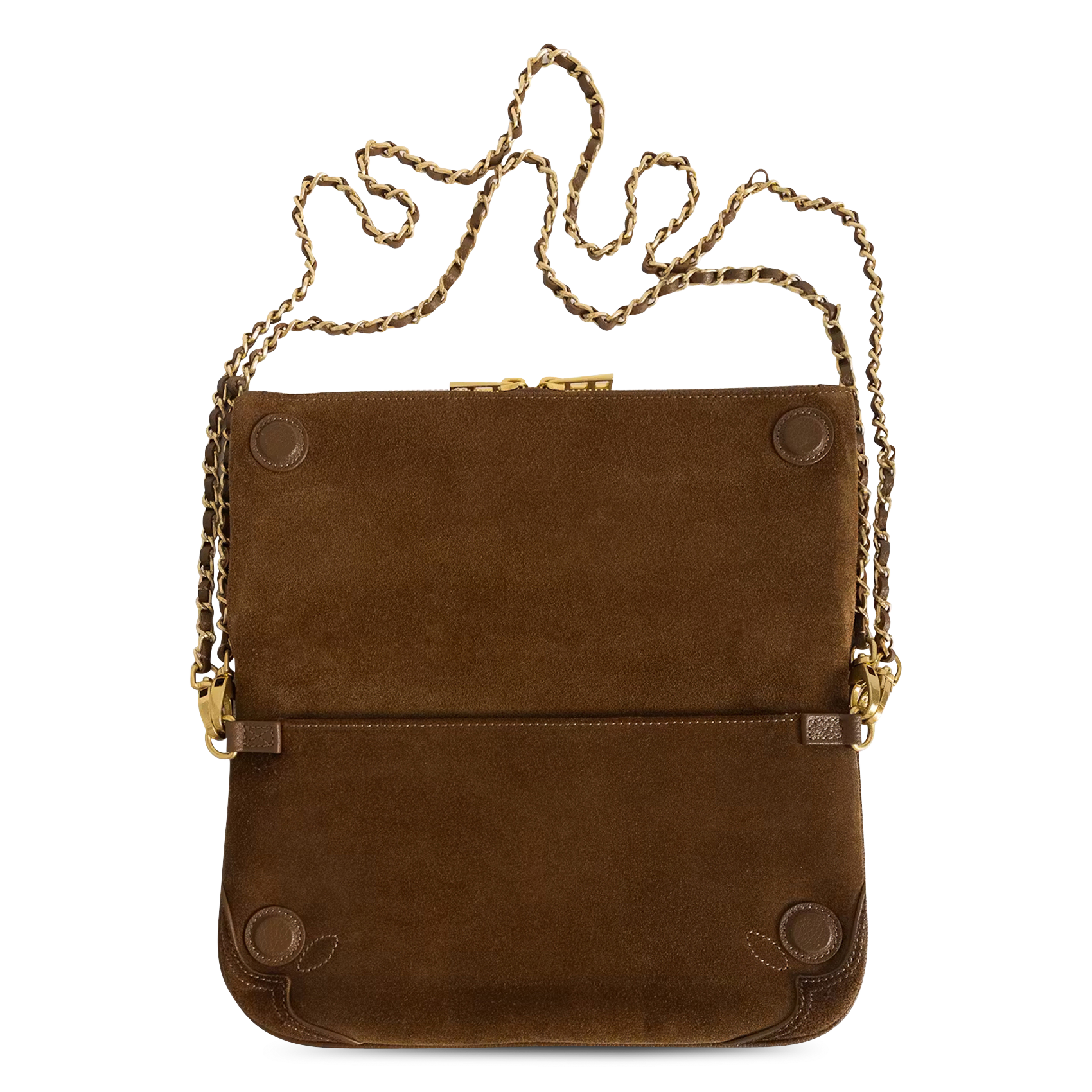 Sac bandoulière en cuir velours rock ZADIG&VOLTAIRE Marron