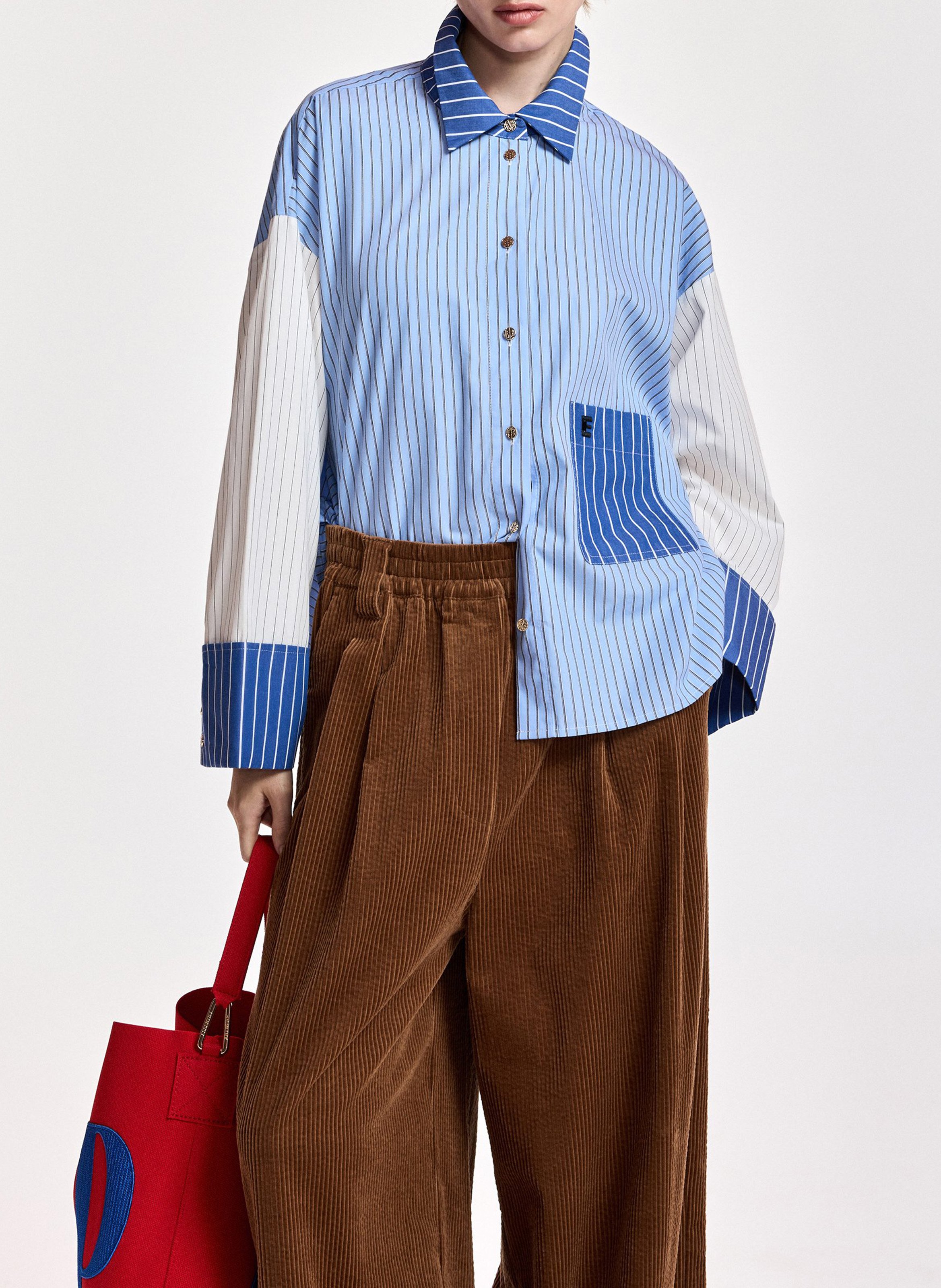 Chemise oversize en coton bio kovid ESSENTIEL ANTWERP Blanc