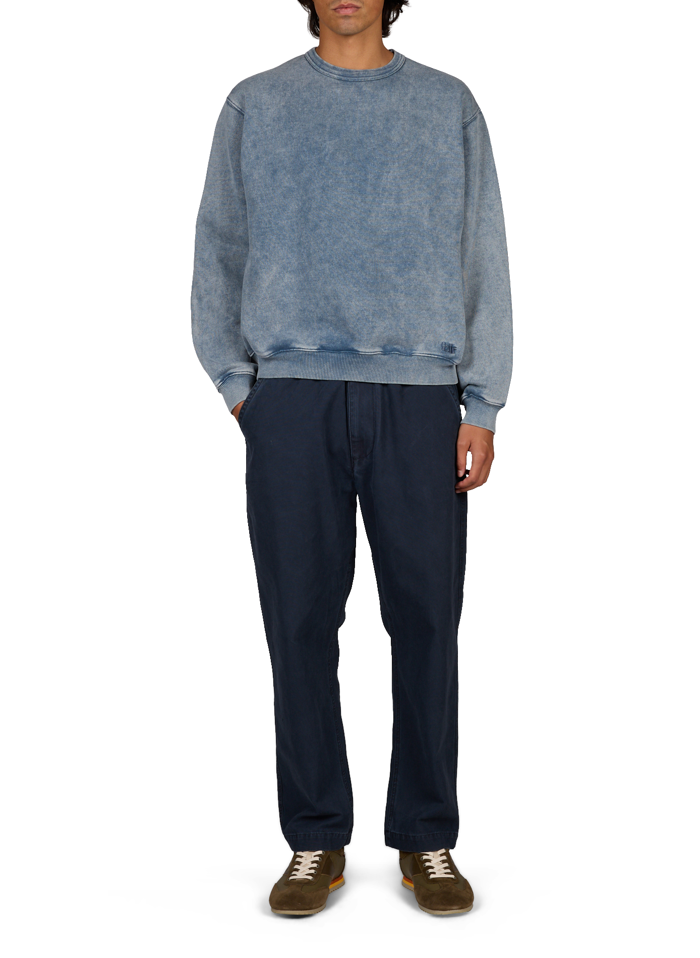 Round neck cotton sweatshirt BELLEROSE Black