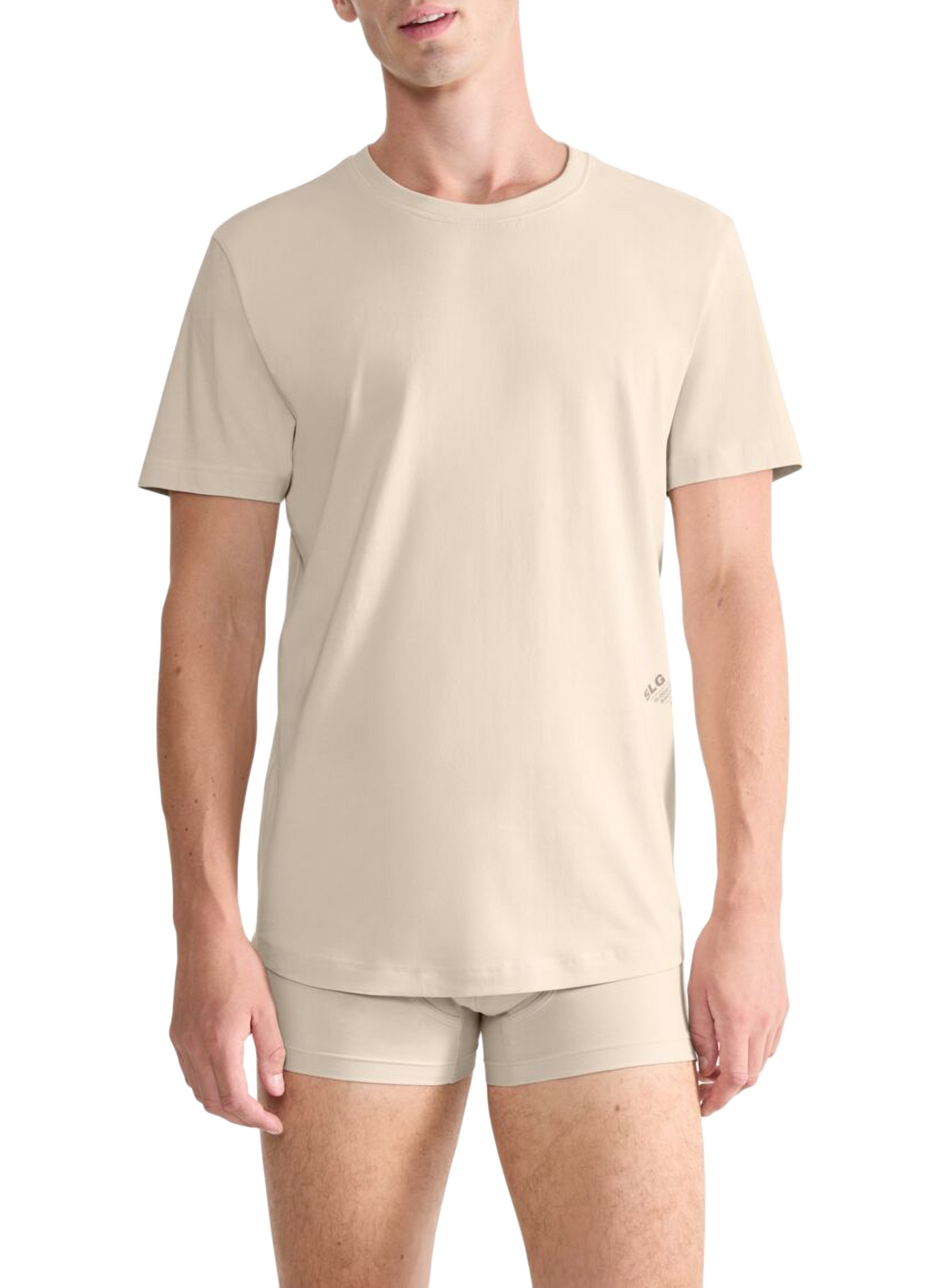 Rundhalsausschnitt T-Shirt aus Baumwollmischung SLOGGI Weiss
