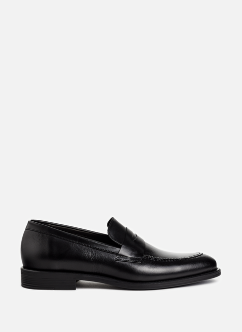 حذاء موكاسين من جلد ريمي باللون الأسود من PAUL SMITH 