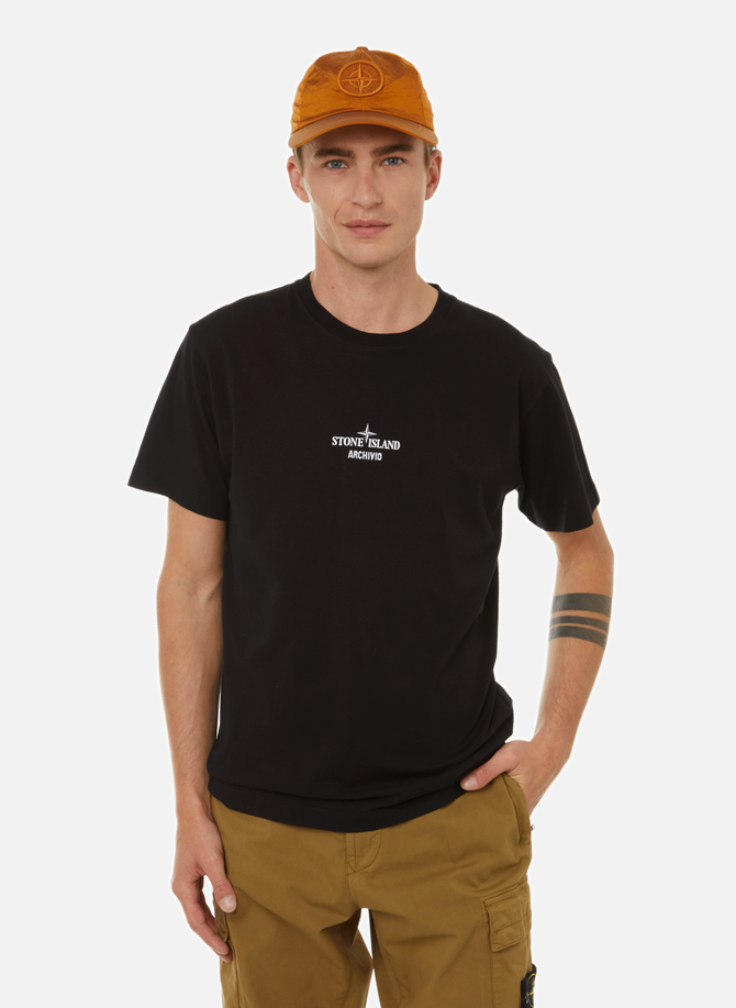 STONE ISLAND Baumwoll-Logo-T-Shirt