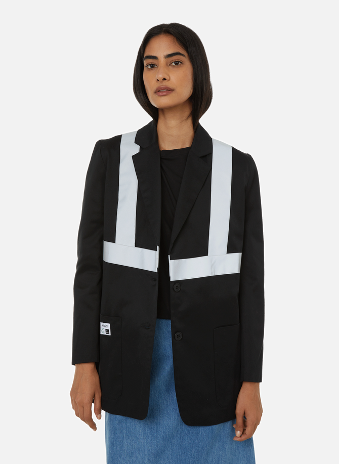 MOSSI cotton reflective stripe jacket