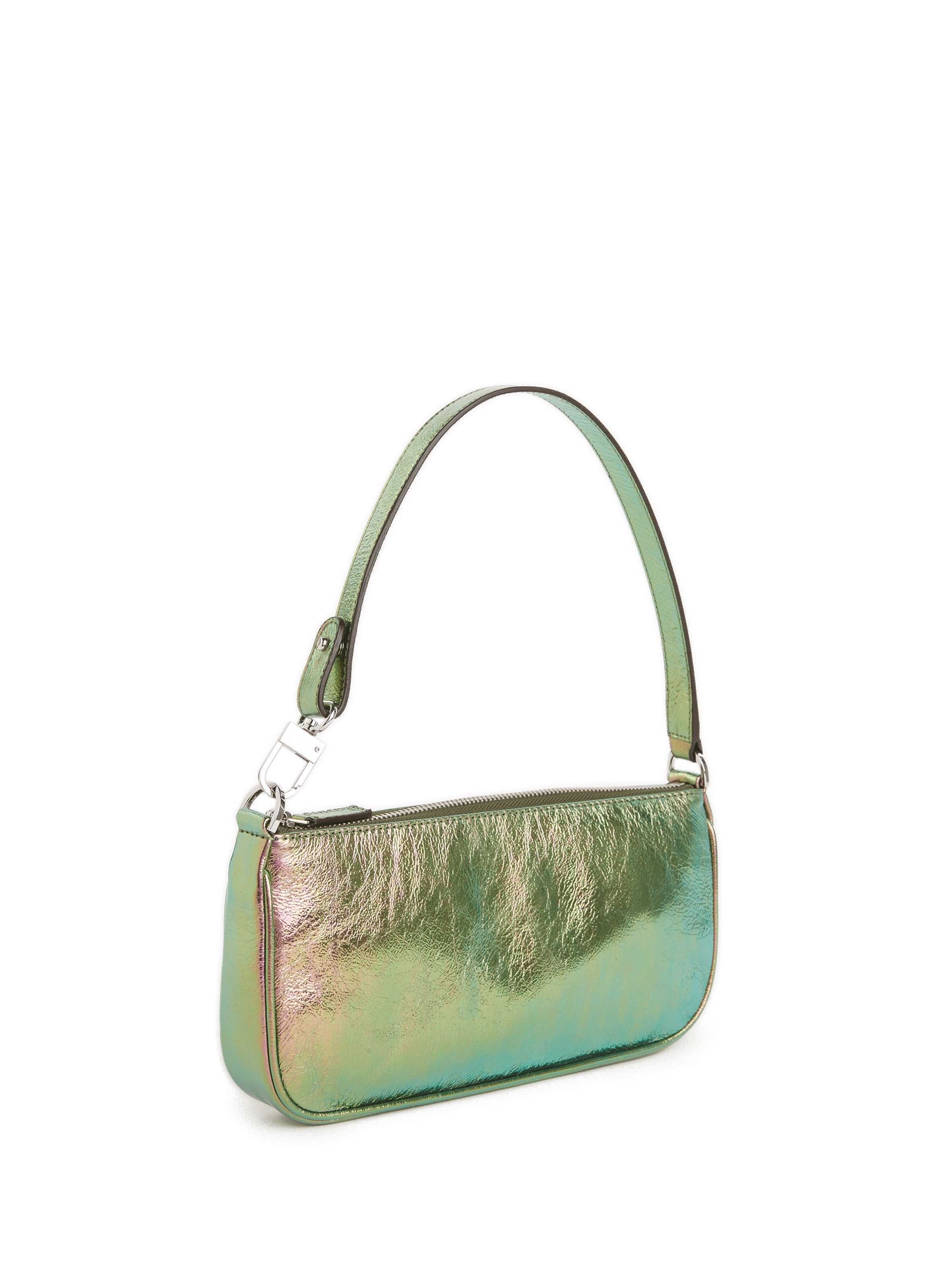 Sac à main en cuir métallisé