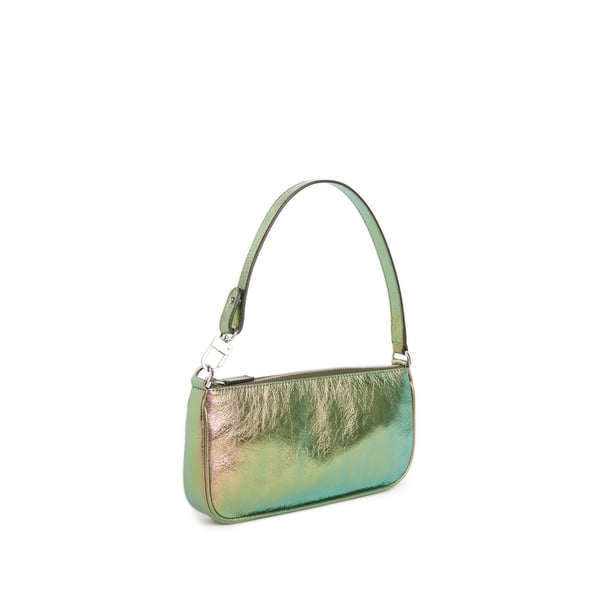 Sac à main en cuir métallisé