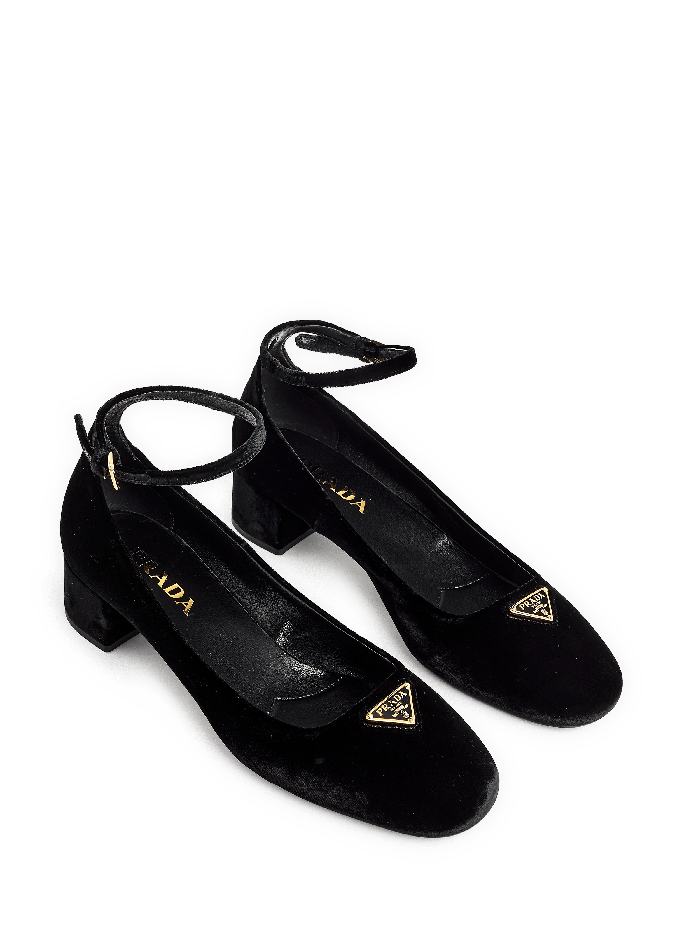 Velvet heels PRADA Black