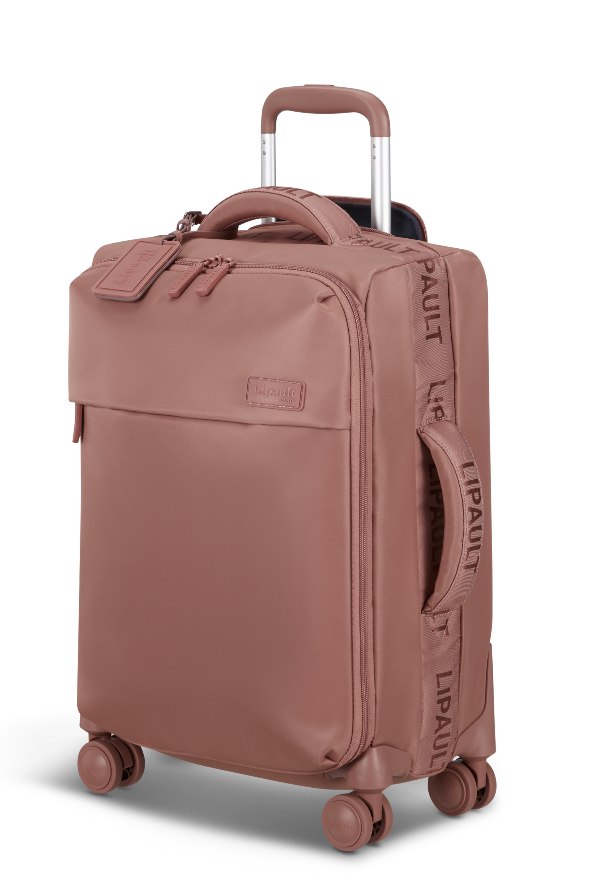 Plume valise 4 roues taille s LIPAULT PARIS Rose