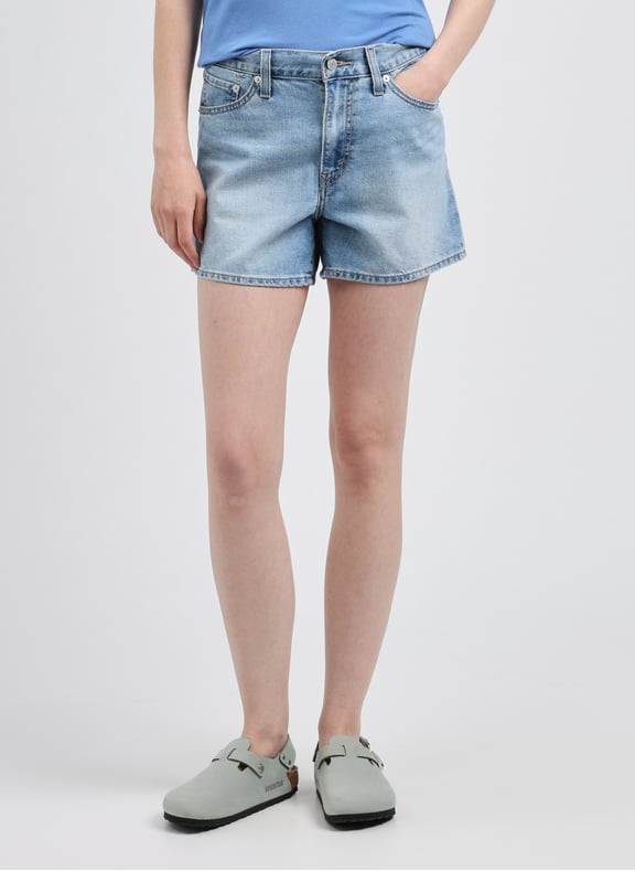 Short mom en denim de coton Bleu by LEVI'S LEVI'S Short mom en denim de coton Bleu