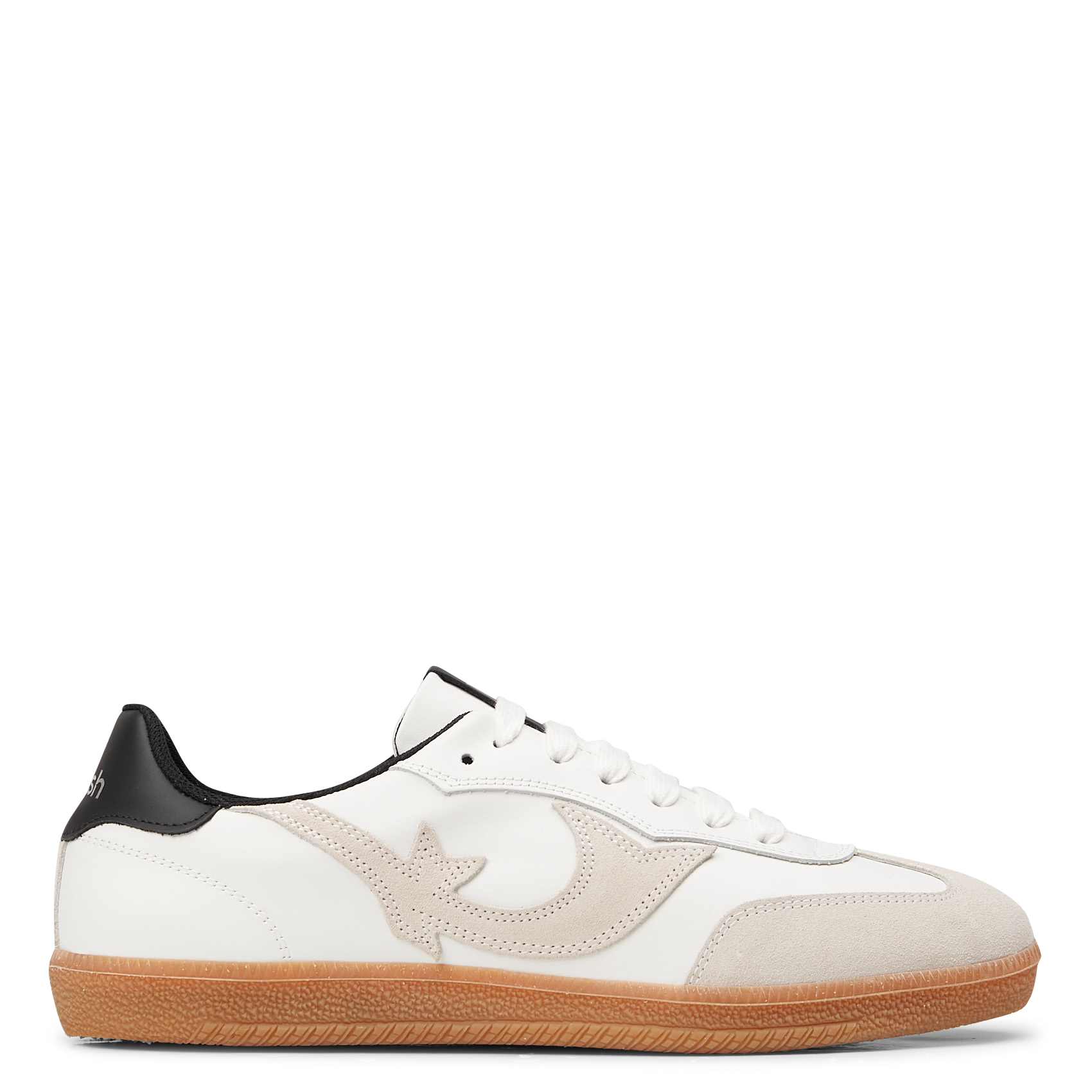 Baskets basses en cuir bi-matière crew BA&SH Blanc