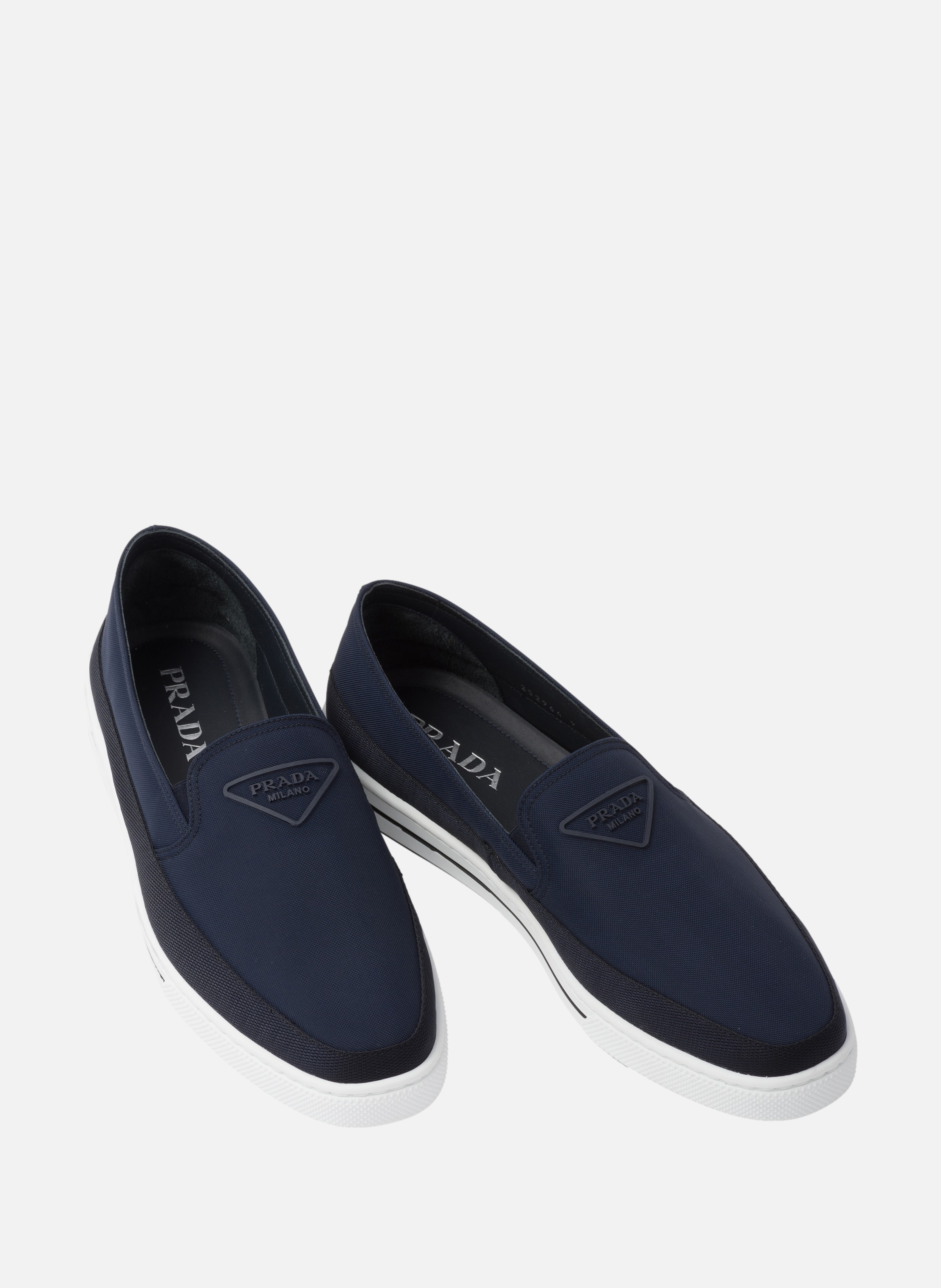 Baskets à enfiler en re-nylon PRADA Bleu